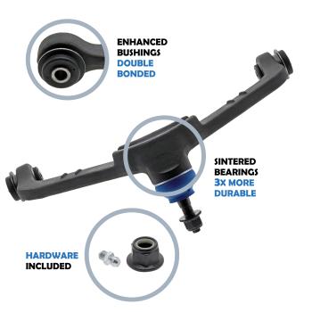2007 Jeep Liberty Suspension Control Arm and Ball Joint Assembly Front Upper Mevotech CMK3198 image 1 of 4