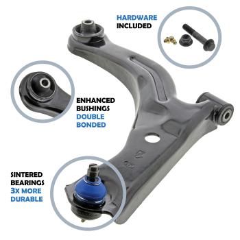 2010 Ford Escape Suspension Control Arm and Ball Joint Assembly Front Right Lower Mevotech CMK80399 image 1 of 4