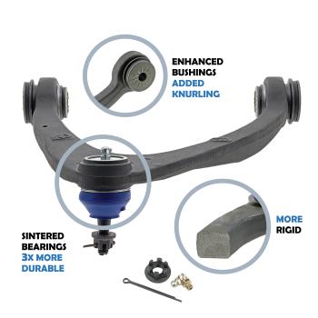 2010 Cadillac Escalade Suspension Control Arm and Ball Joint Assembly Front Left Upper Mevotech CMK80669 image 1 of 4