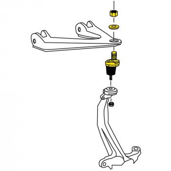 2014 Acura TSX Suspension Ball Joint Front Upper Moog K90492 image 1 of 3