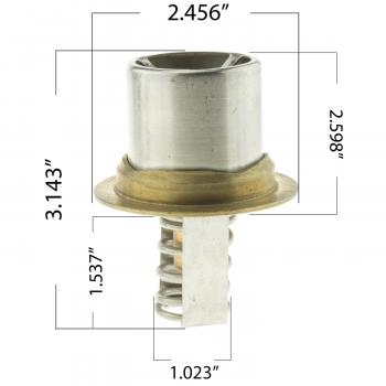 1973 Peterbilt 200 Engine Coolant Thermostat MotoRad 404480 image 3 of 4
