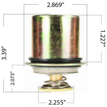 2002 Peterbilt 330 Engine Coolant Thermostat MotoRad 405280 image 4 of 4