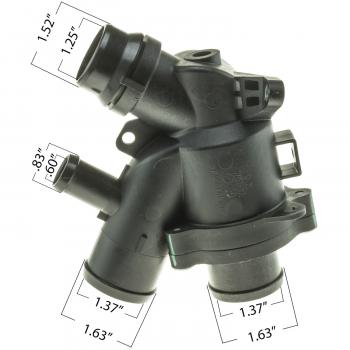 2013 Land Rover Range Rover Engine Coolant Thermostat Housing Assembly MotoRad 766203 image 3 of 4