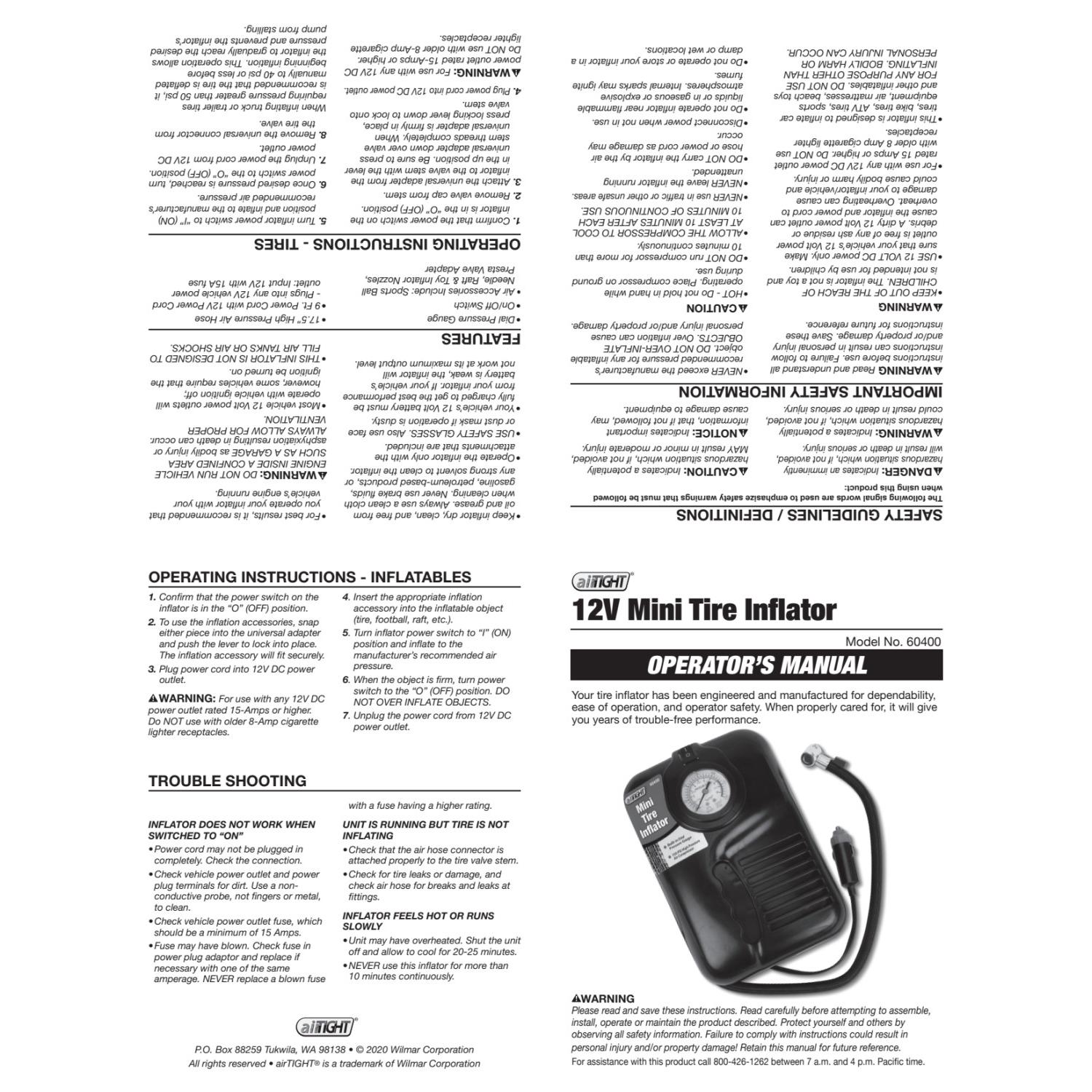 Performance Tool 60400 - Tire Inflator Performance Tool 60400 Tire Inflator product image 4 of 5