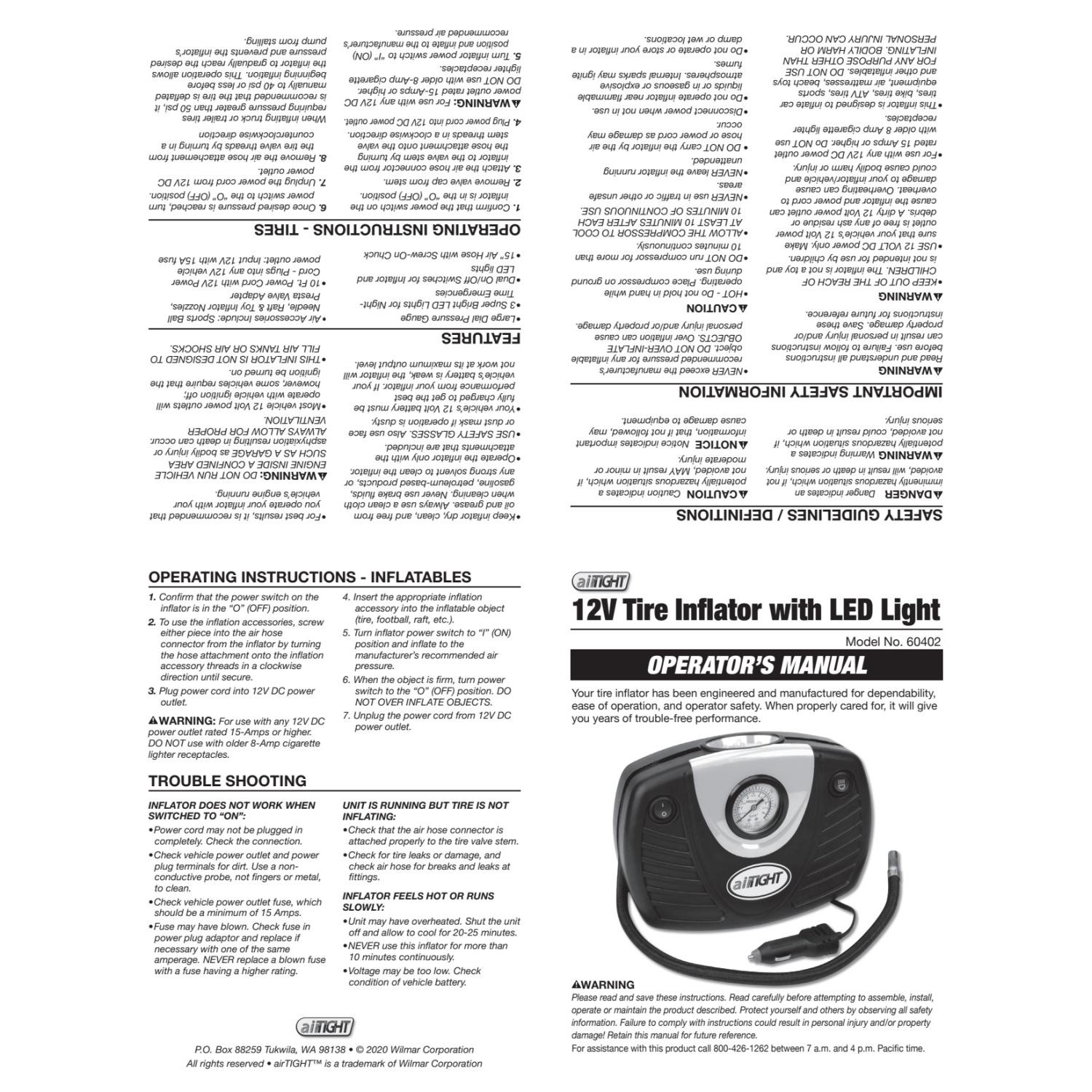 Performance Tool 60402 - Tire Inflator Performance Tool 60402 Tire Inflator product image 3 of 4