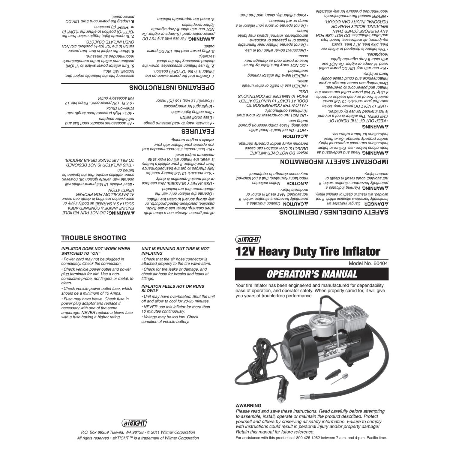 Performance Tool 60404 - Tire Inflator Performance Tool 60404 Tire Inflator product image 2 of 3