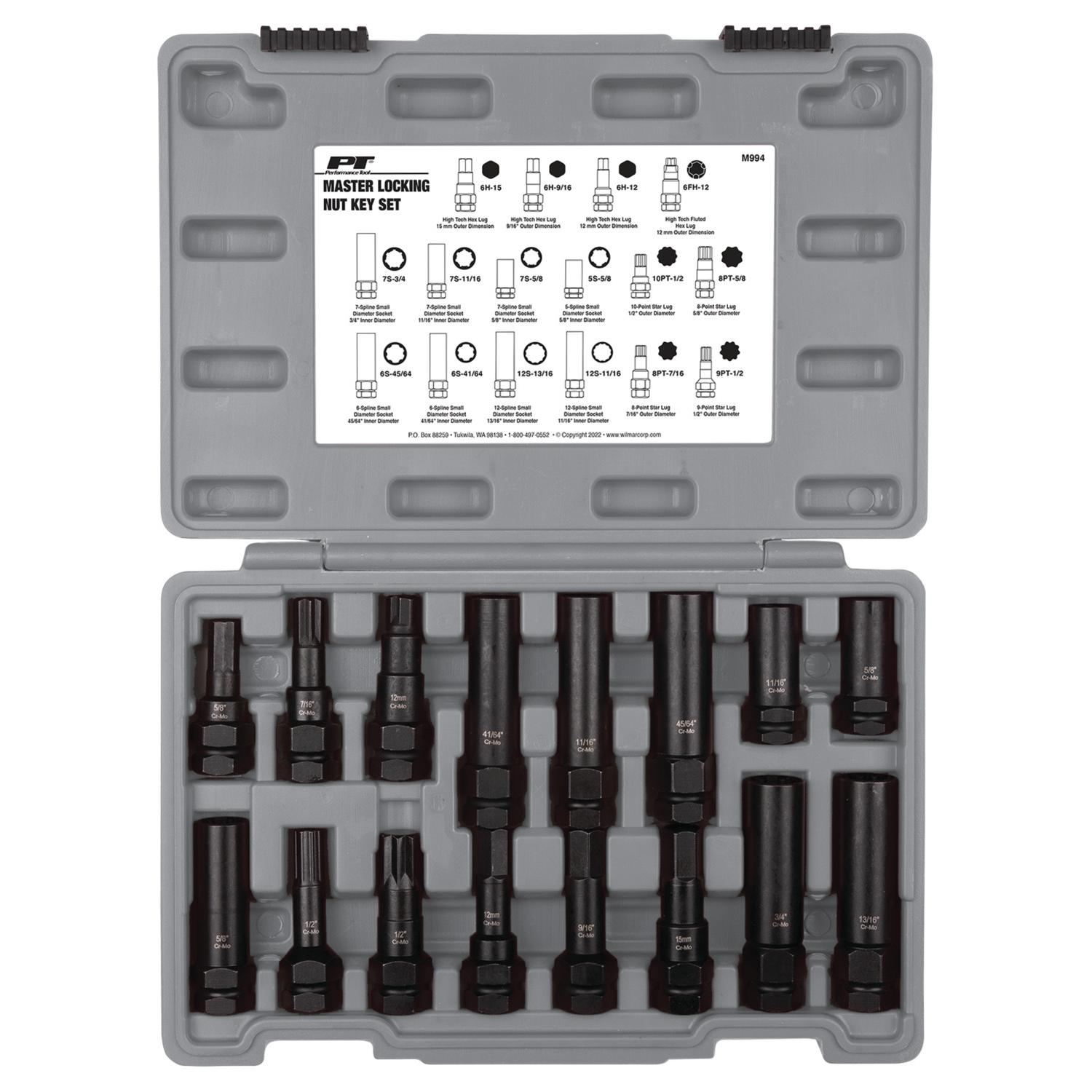 Performance Tool M994 Locking Lug Nut Master Key Set product image 11 of 11