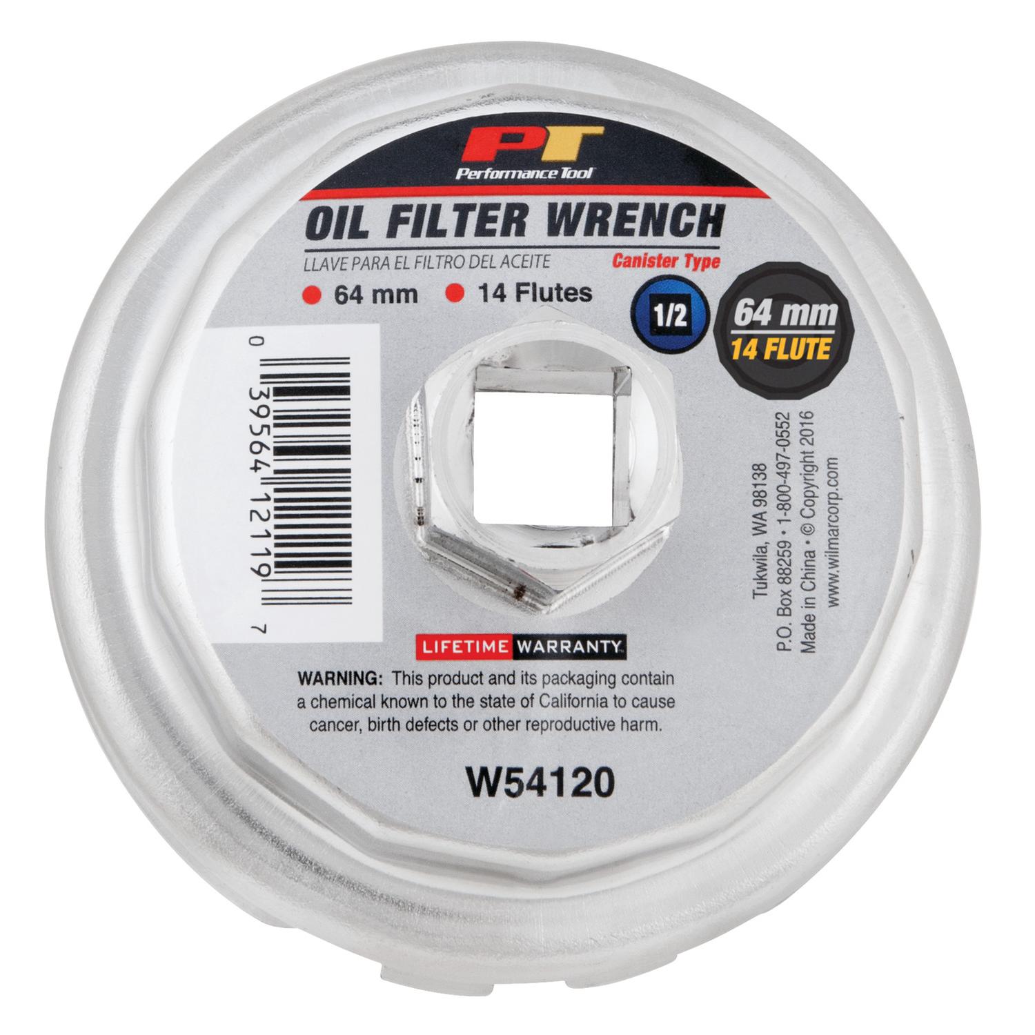 Performance Tool W54120 - Oil Filter Wrench Performance Tool W54120 Oil Filter Wrench product image 1 of 3