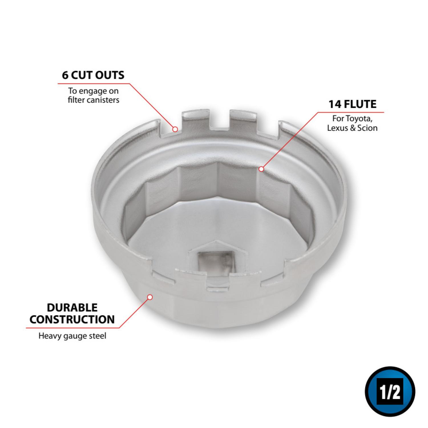 Performance Tool W54120 - Oil Filter Wrench Performance Tool W54120 Oil Filter Wrench product image 2 of 3