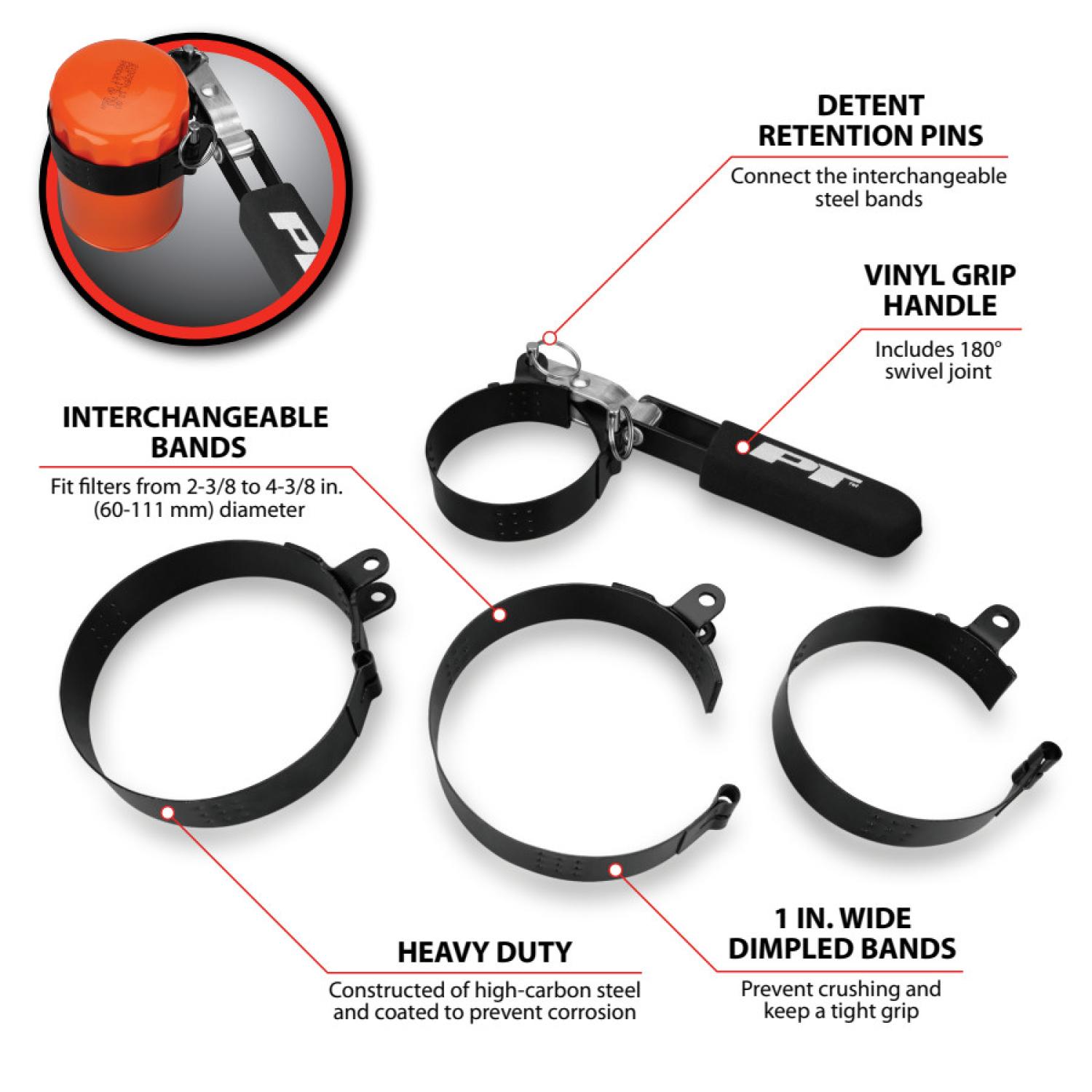 Performance Tool W54132 - Oil Filter Wrench Performance Tool W54132 Oil Filter Wrench product image 2 of 7