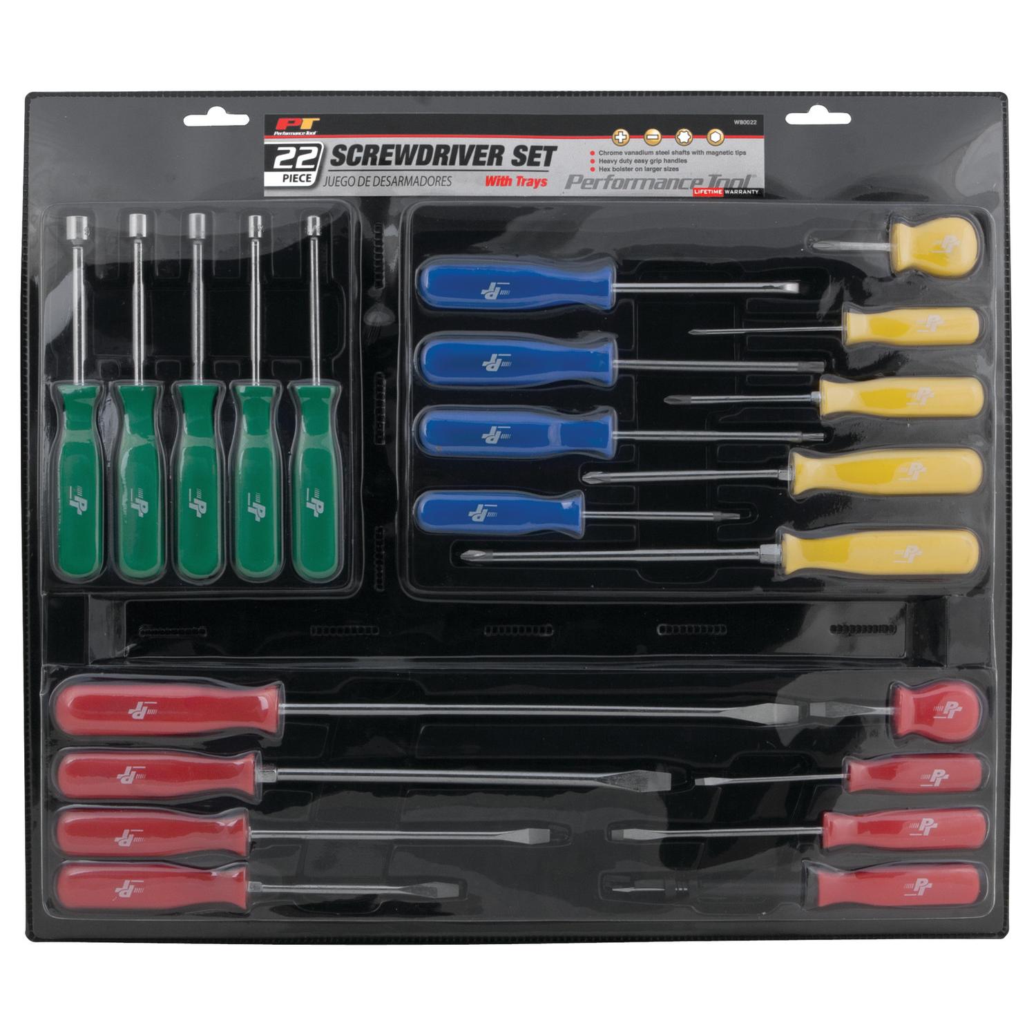 Performance Tool W80022 - Screwdriver Set Performance Tool W80022 Screwdriver Set product image 1 of 2