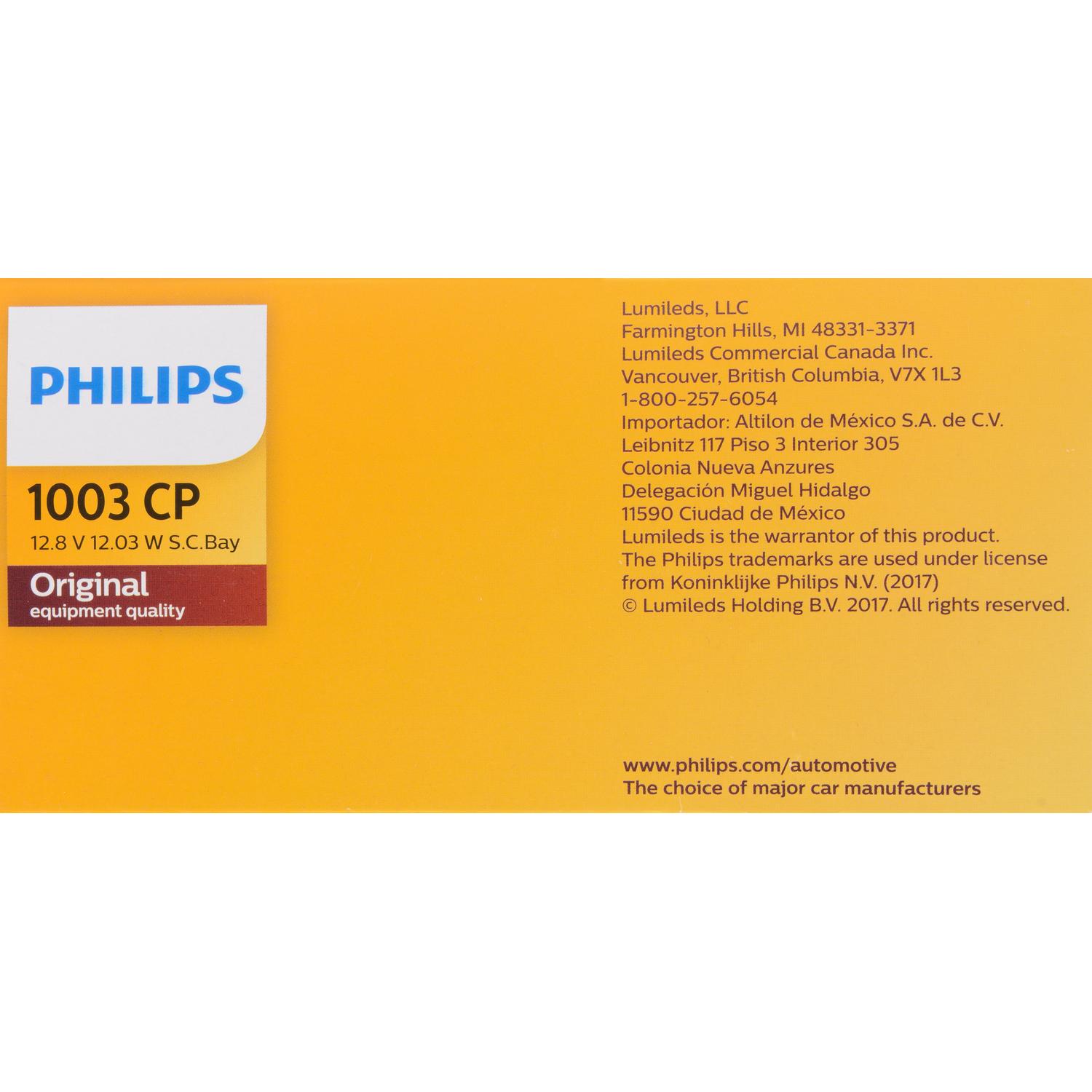 Philips 1003CP Back Up Light Bulb product image 6 of 10