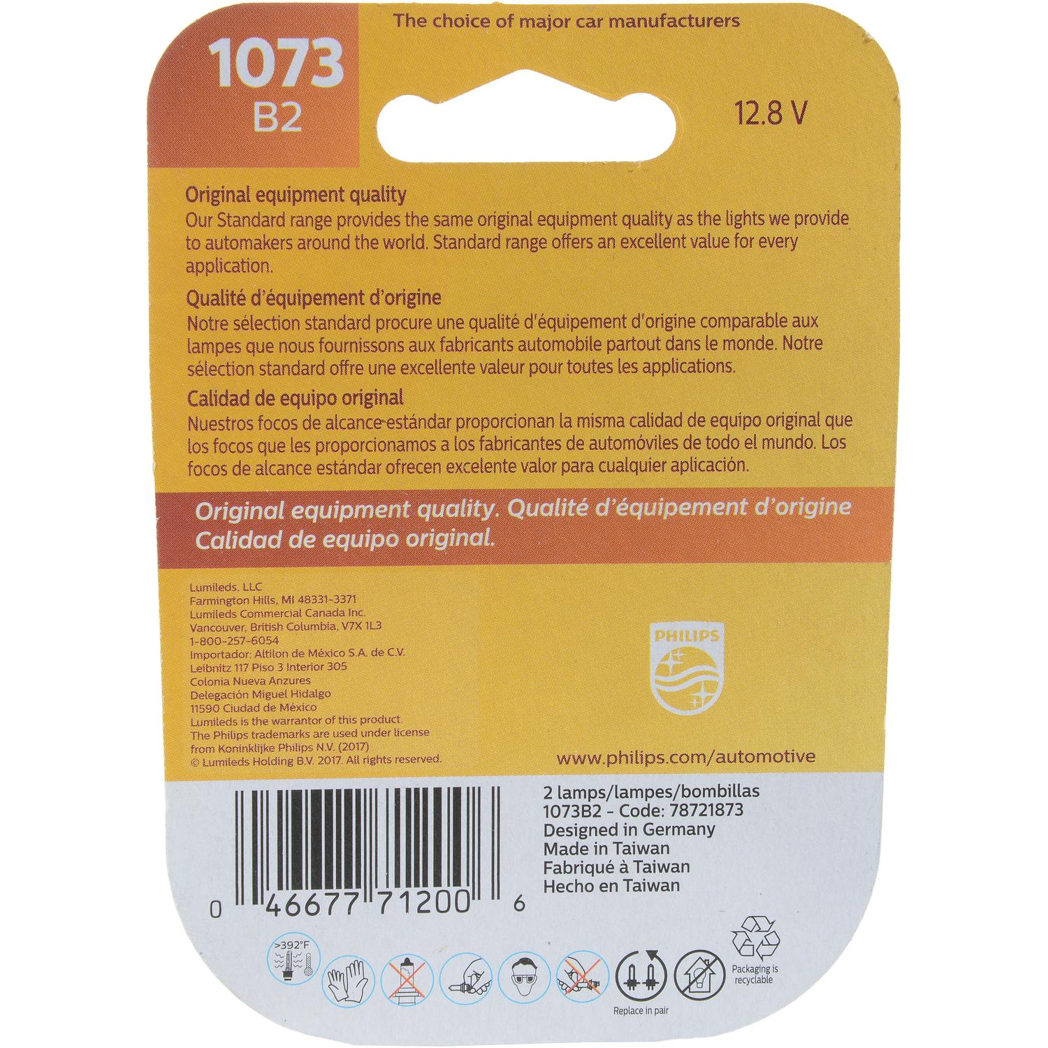 Philips 1073B2 Back Up Light Bulb product image 10 of 19