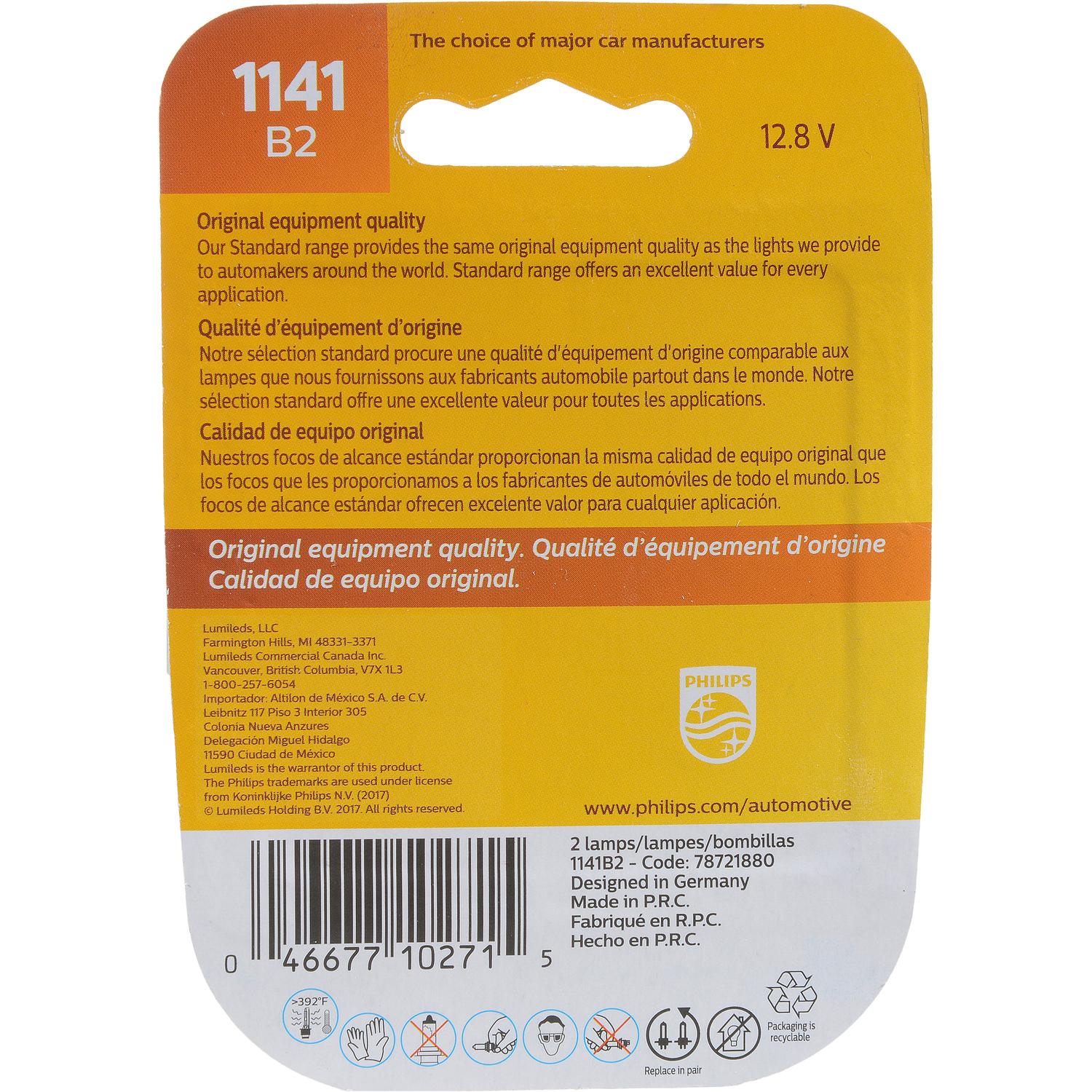 Philips 1141B2 - Center High Mount Stop Light Bulb Philips 1141B2 Back Up Light Bulb product image 6 of 10