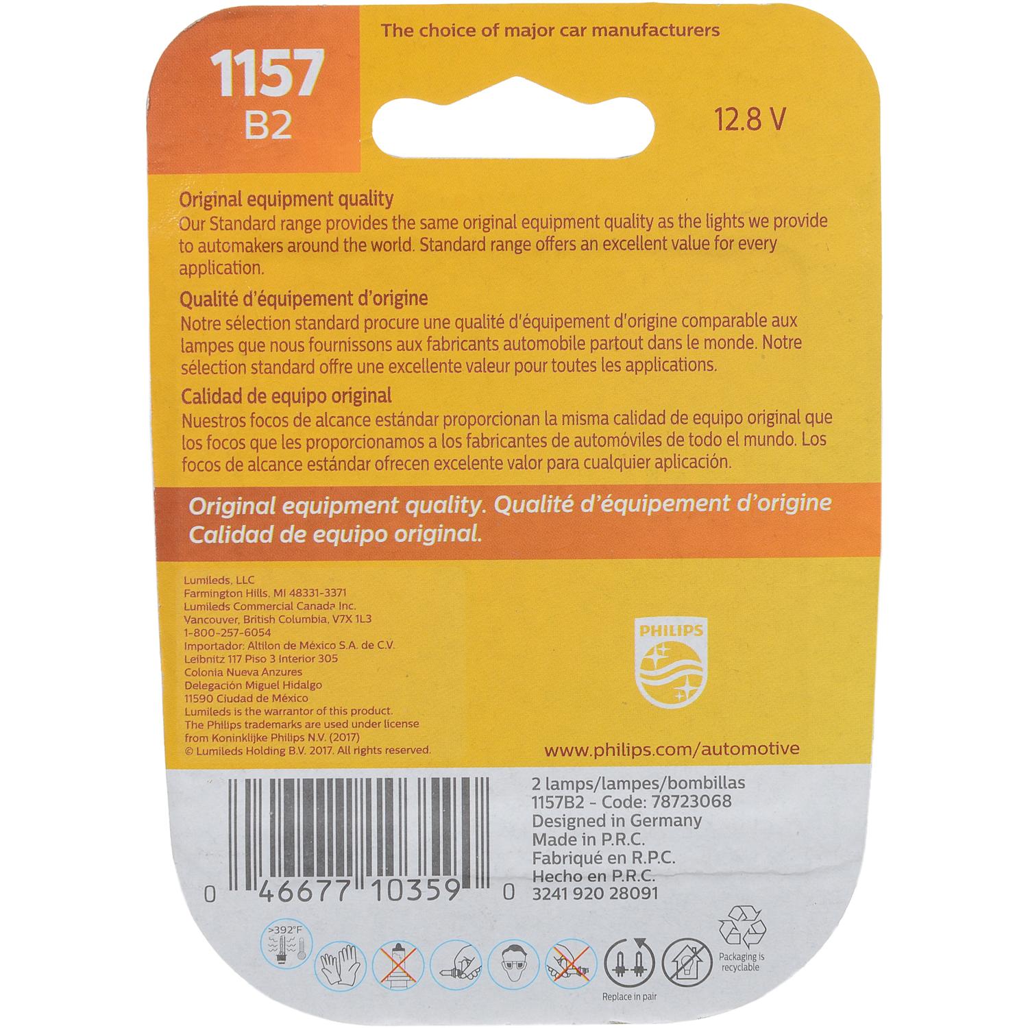 Philips 1157B2 - Center High Mount Stop Light Bulb Philips 1157B2 Back Up Light Bulb product image 6 of 10