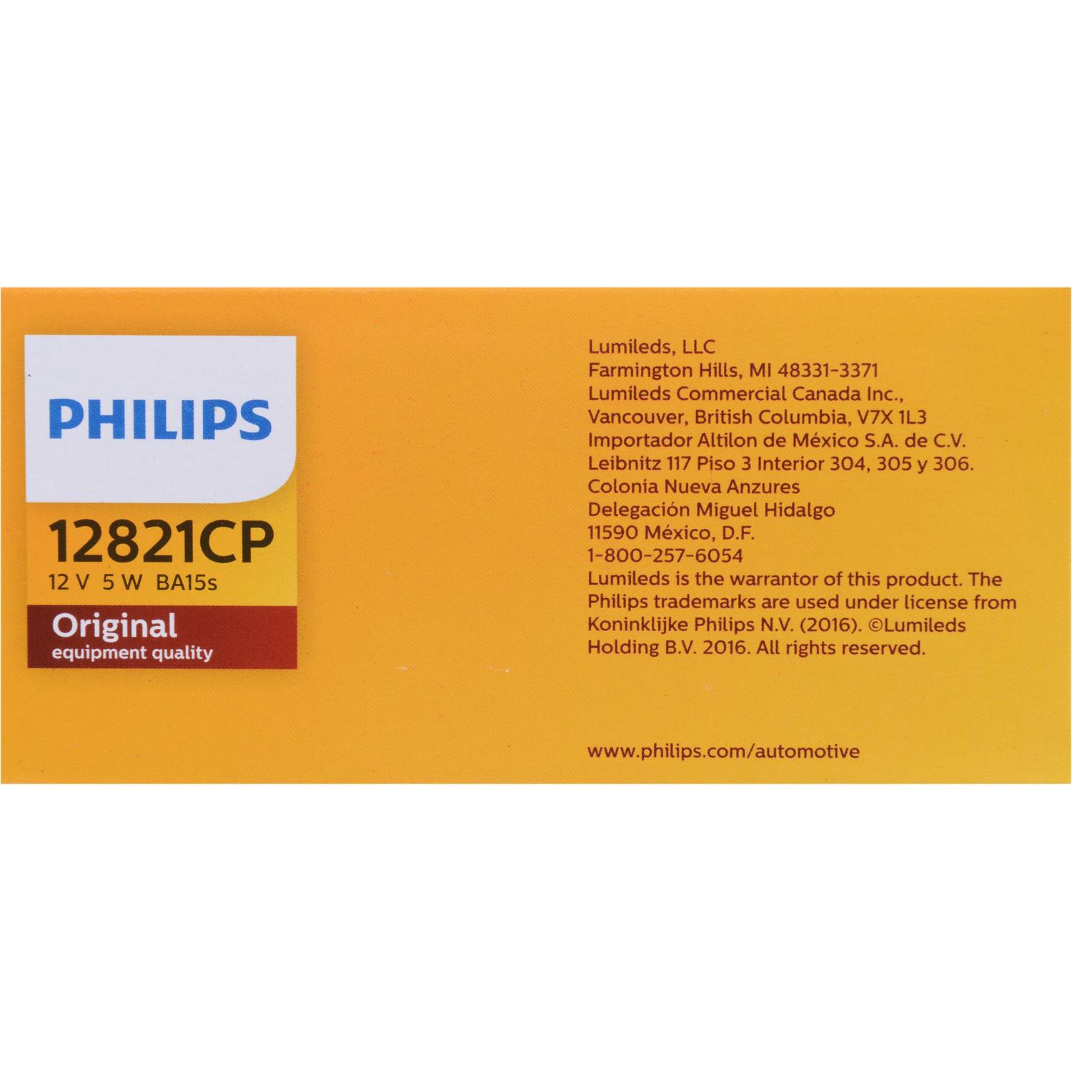 Philips 12821CP - Multi Purpose Light Bulb Philips 12821CP Back Up Light Bulb product image 5 of 9