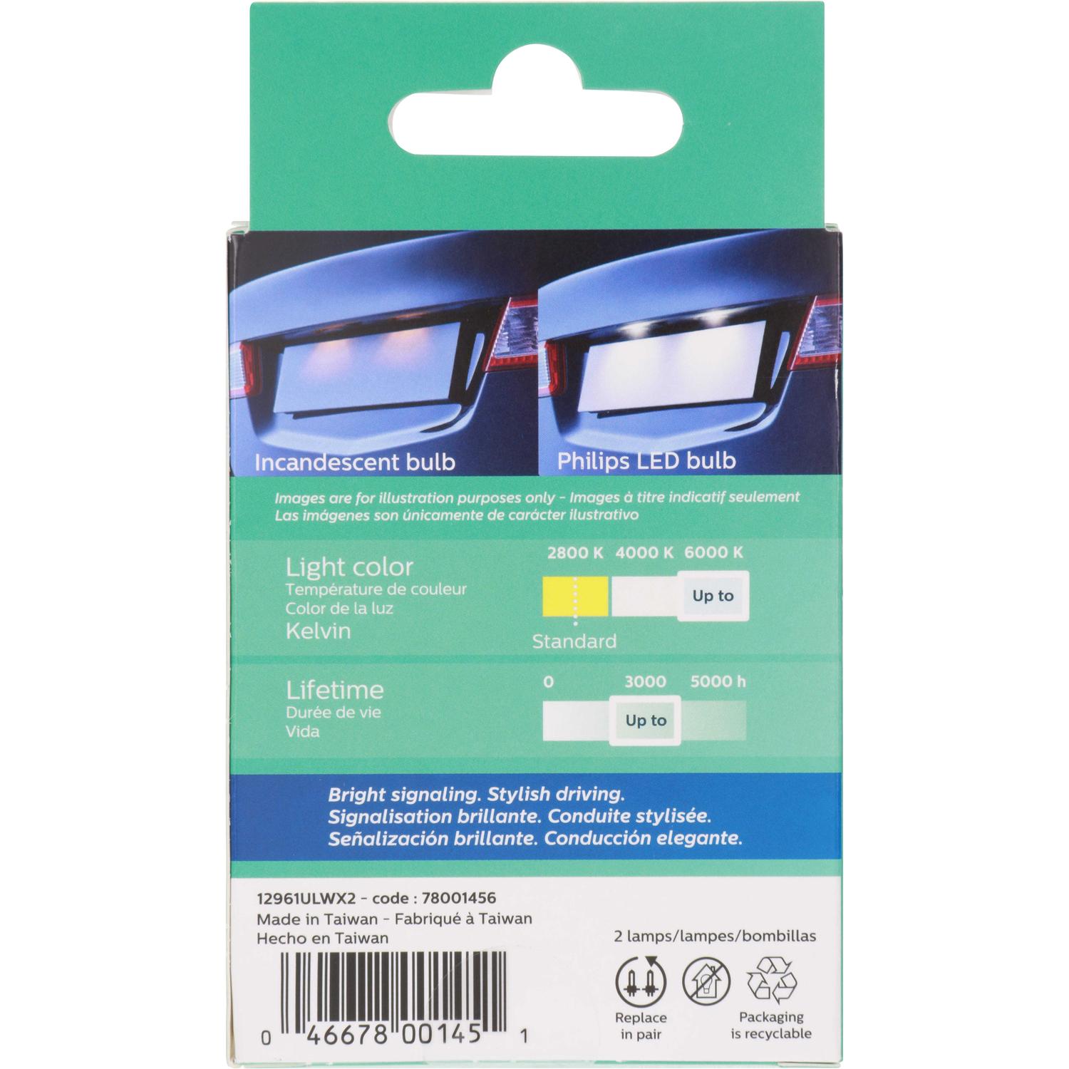 Philips 12961WLED - Multi Purpose Light Bulb Philips 12961WLED Ash Tray Light Bulb product image 13 of 22