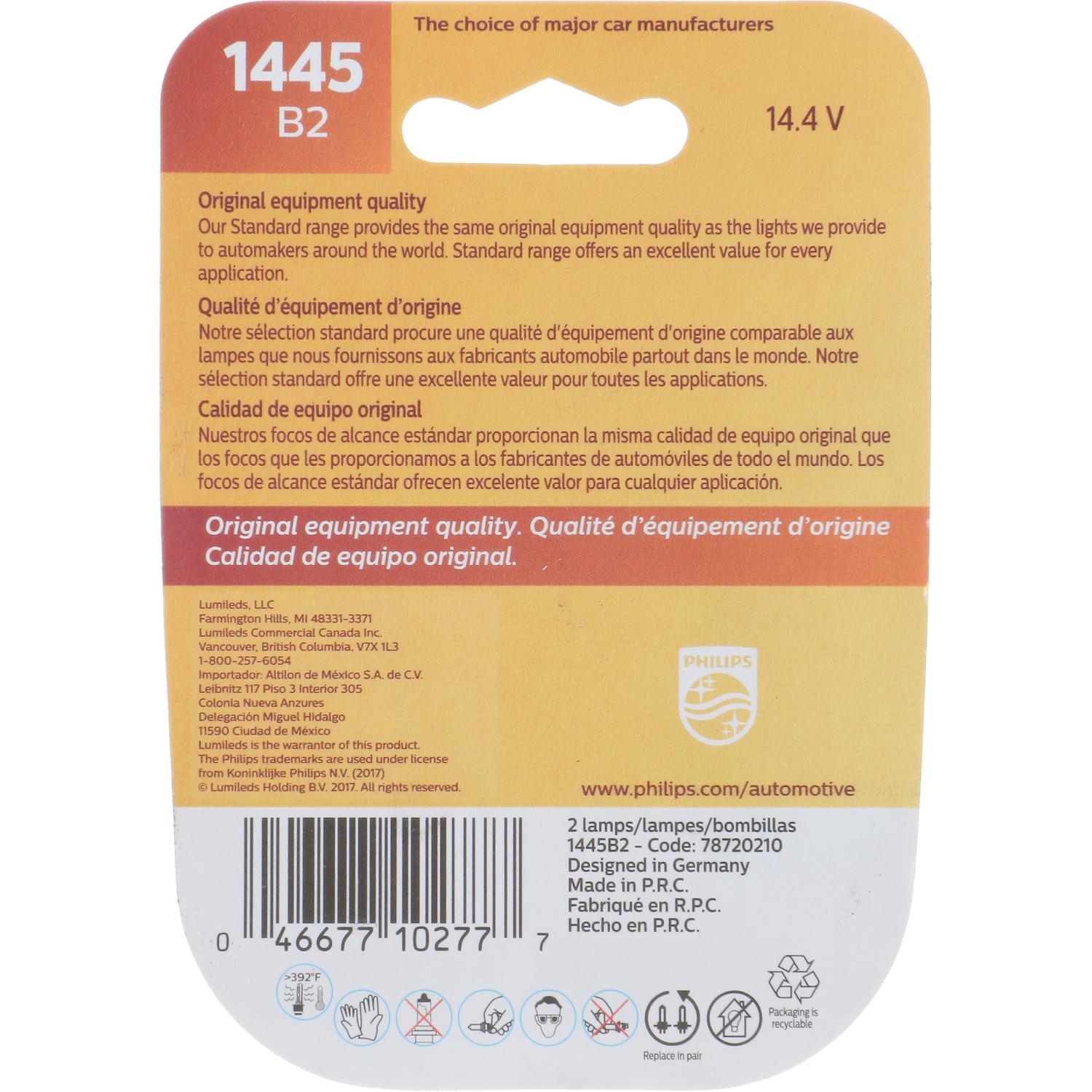 Philips 1445B2 - Instrument Panel Light Bulb Philips 1445B2 Ash Tray Light Bulb product image 6 of 10