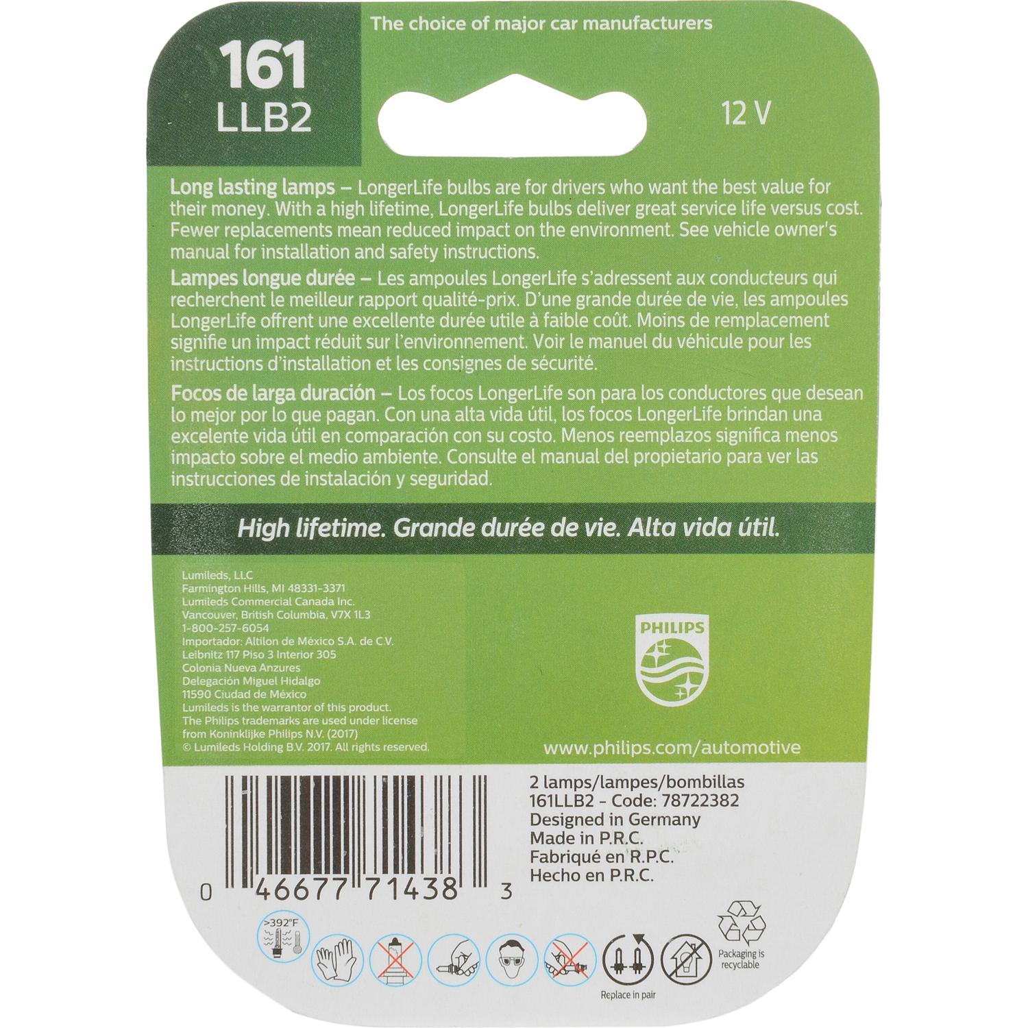 Philips 161LLB2 - Multi Purpose Light Bulb Philips 161LLB2 Ash Tray Light Bulb product image 6 of 10