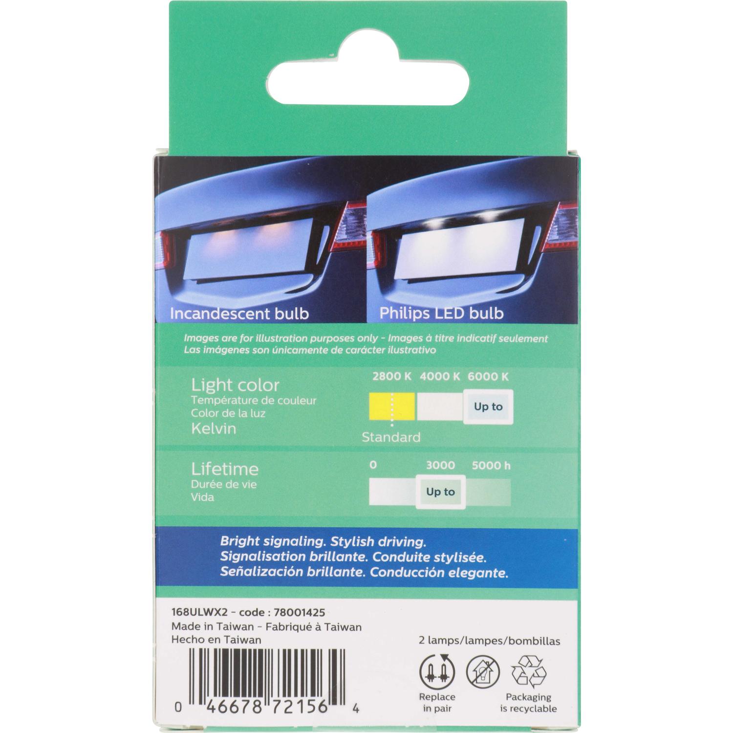 Philips 168WLED - Multi Purpose Light Bulb Philips 168WLED Ash Tray Light Bulb product image 7 of 11