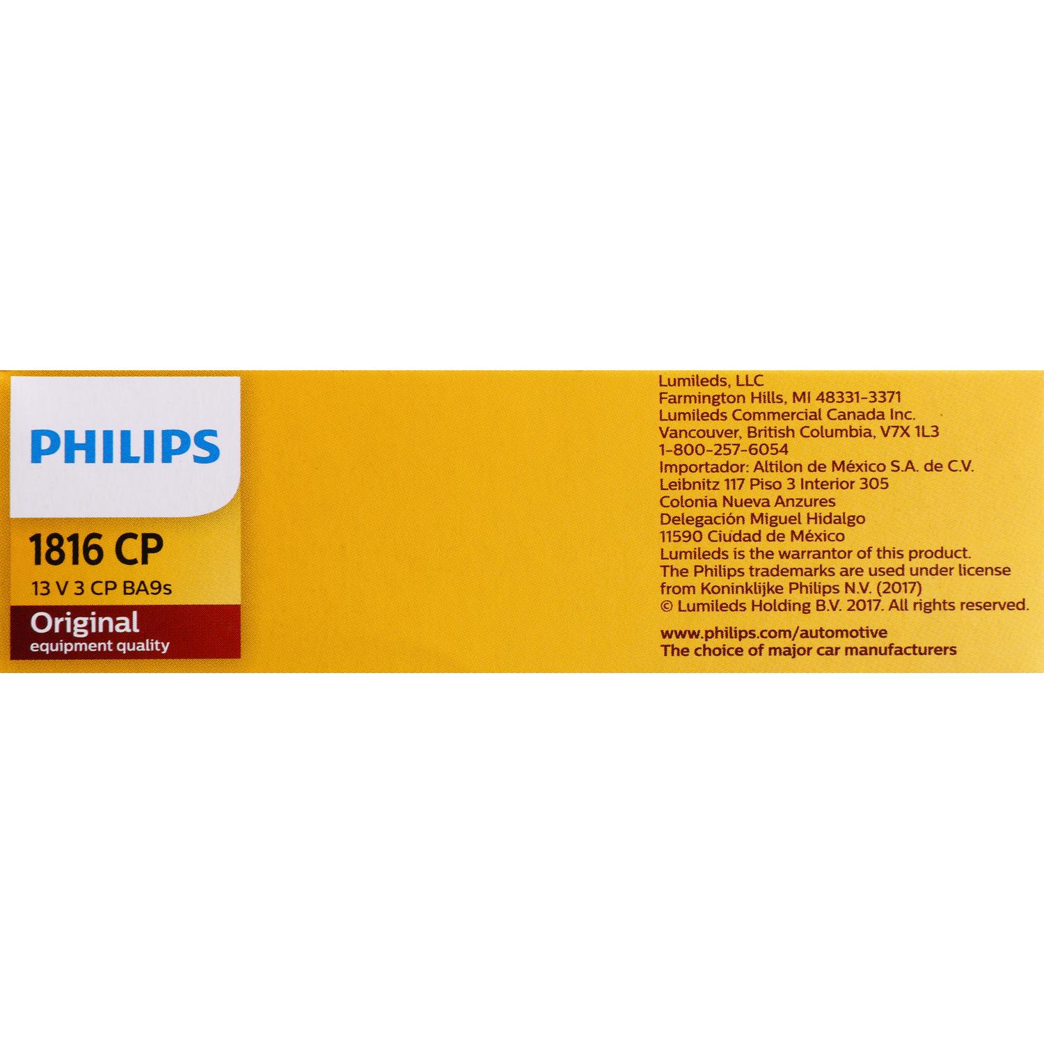 Philips 1816CP - Instrument Panel Light Bulb Philips 1816CP Ash Tray Light Bulb product image 6 of 10