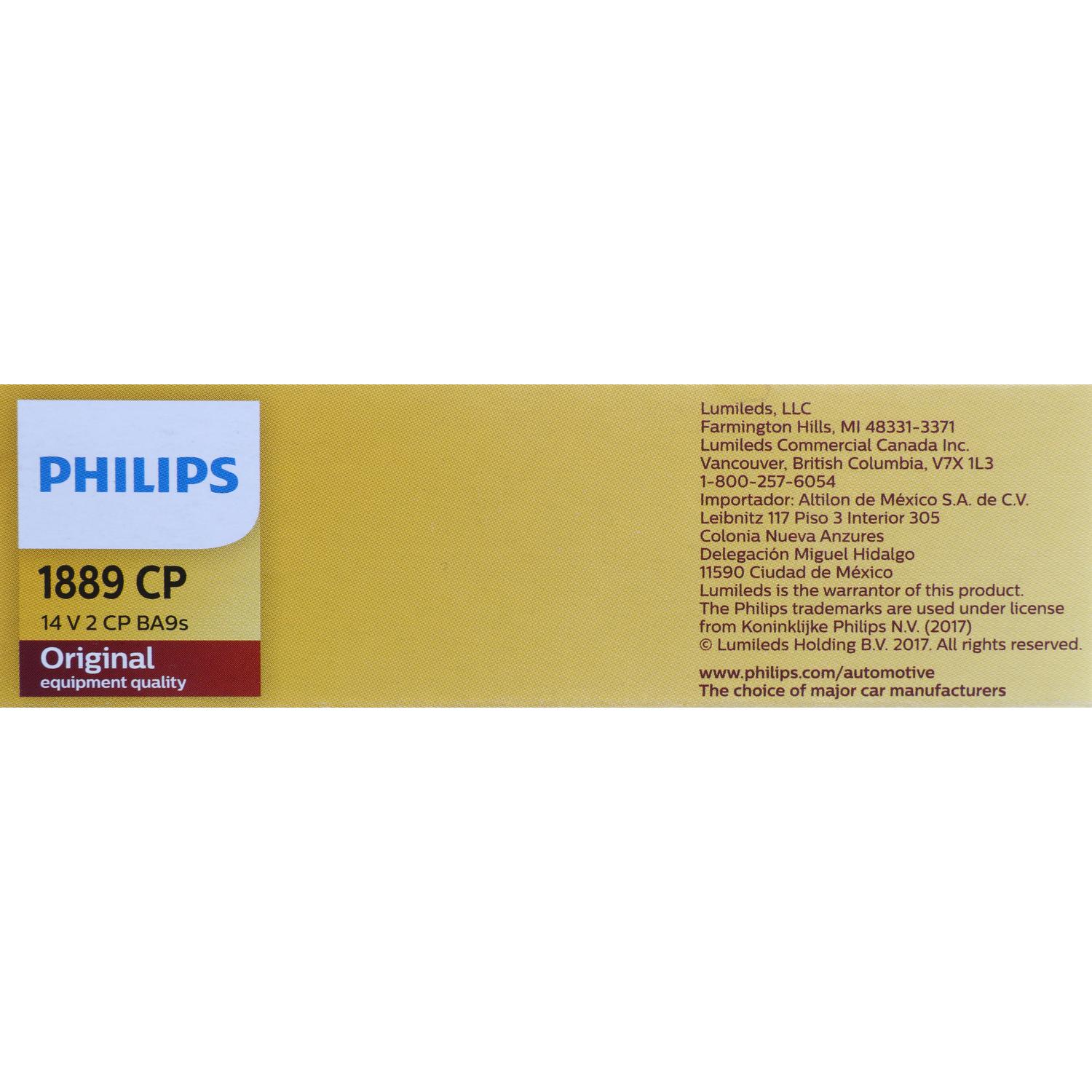 Philips 1889CP - Map Light Bulb Philips 1889CP Courtesy Light Bulb product image 7 of 11
