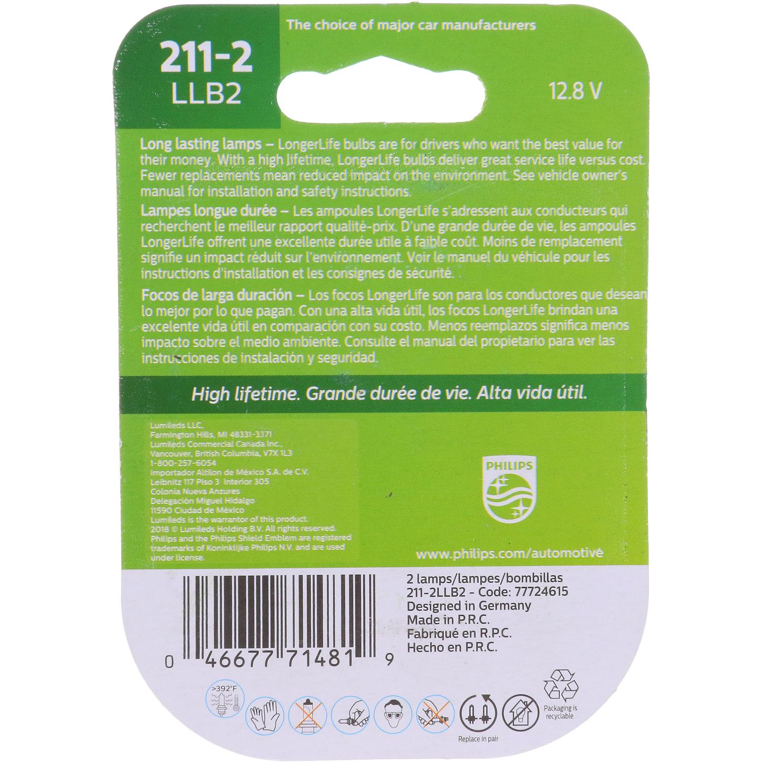 Philips 2112LLB2 Center High Mount Stop Light Bulb product image 6 of 10