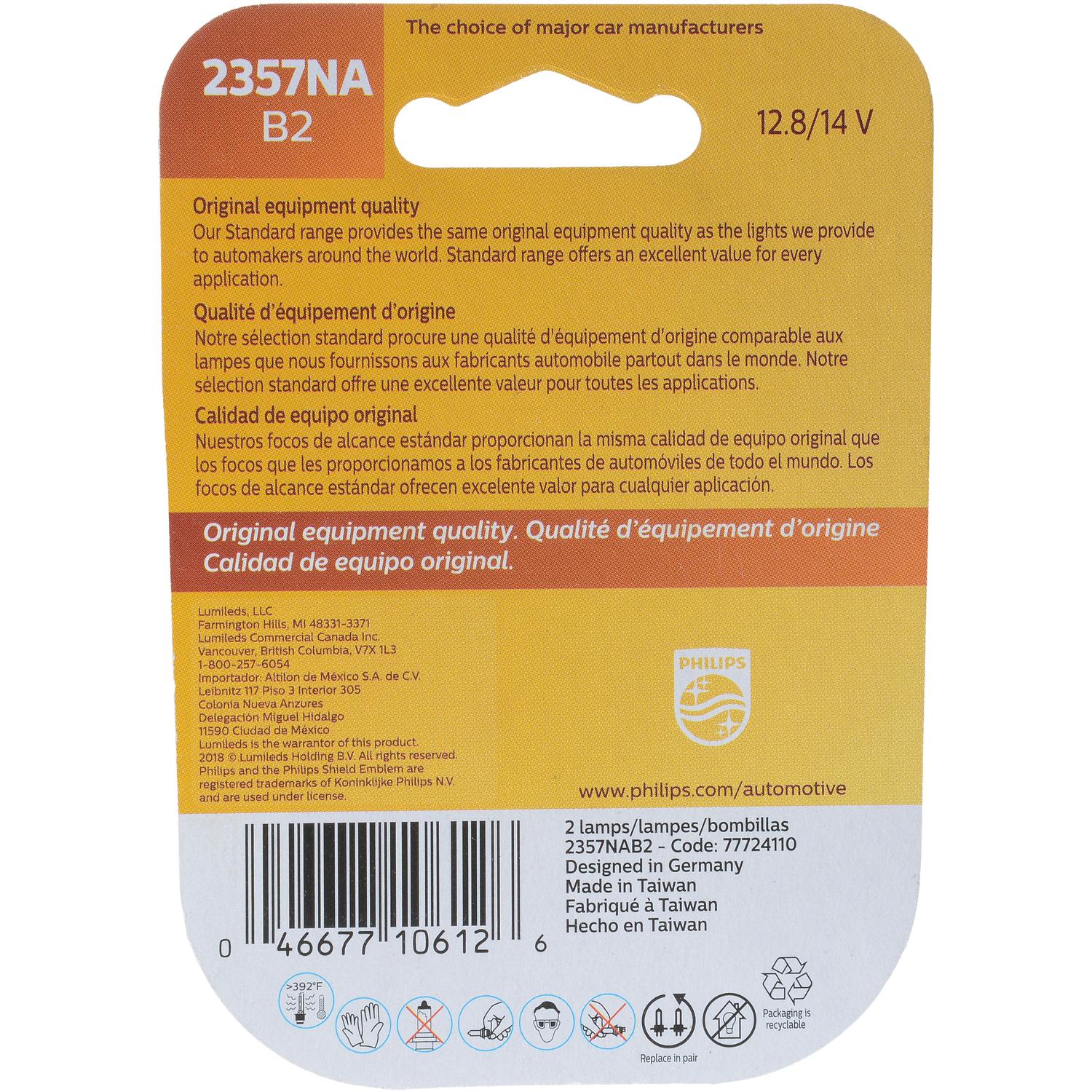 Philips 2357NAB2 - Turn Signal Light Bulb Philips 2357NAB2 Daytime Running Light Bulb product image 7 of 11