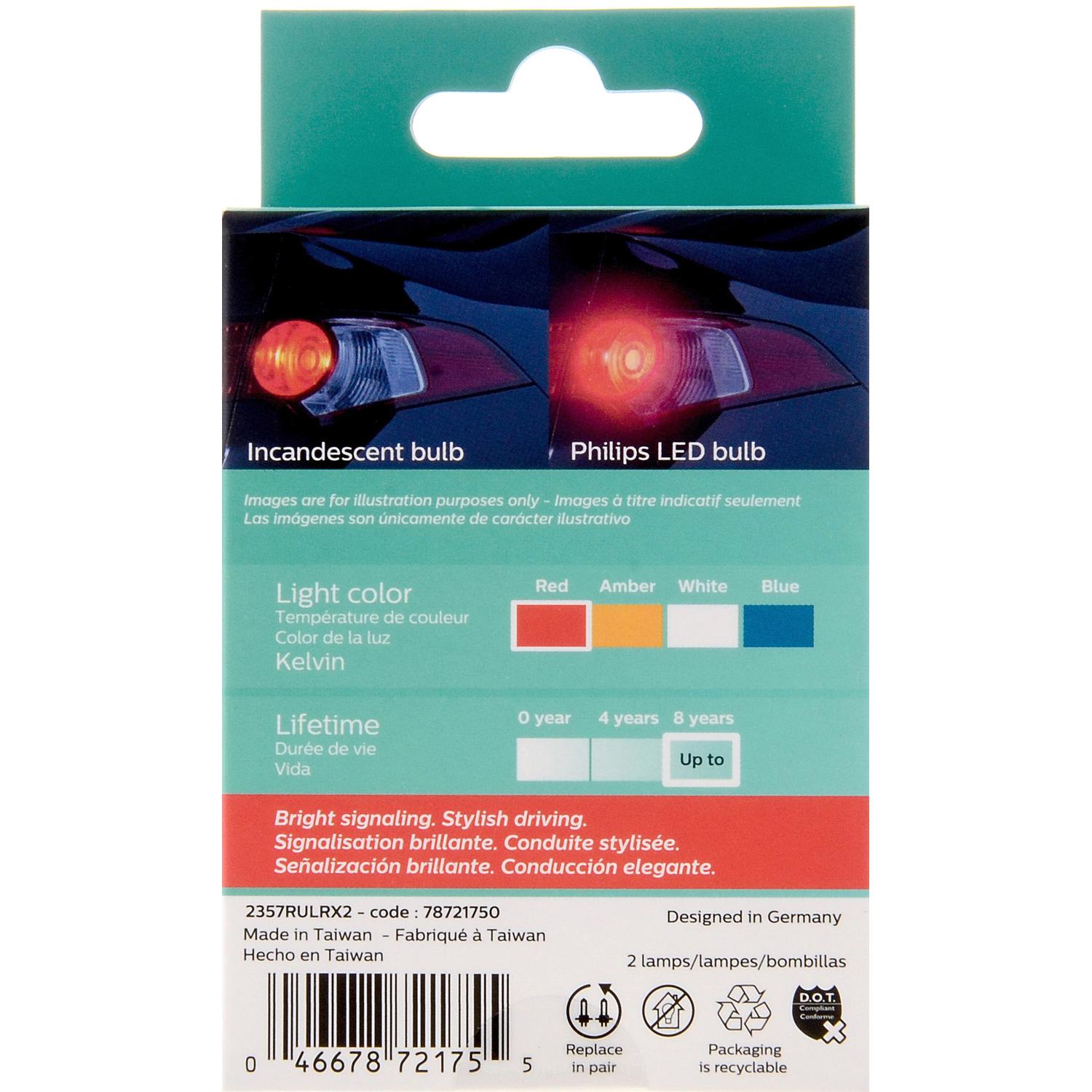 Philips 2357RLED - Multi Purpose Light Bulb Philips 2357RLED Brake Light Bulb product image 6 of 10