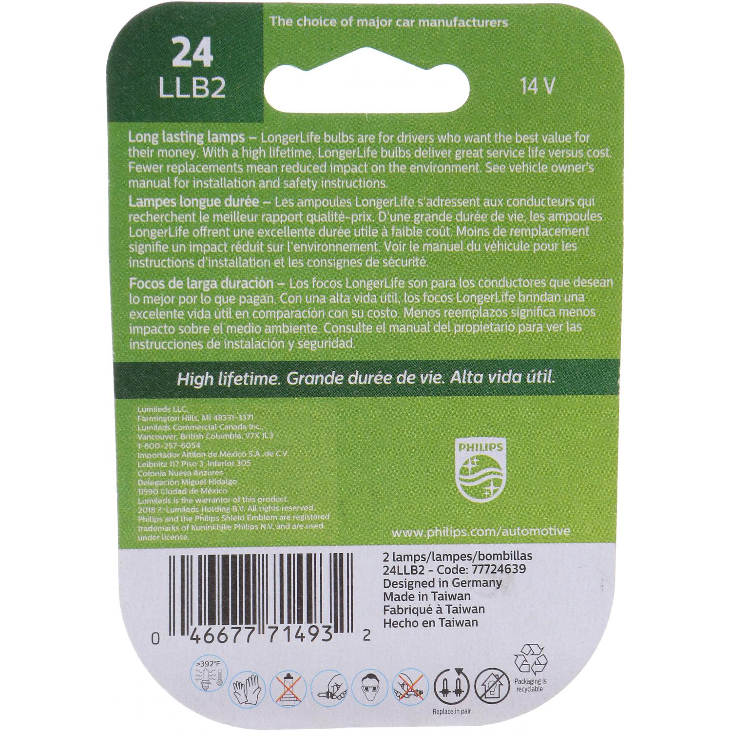 Philips 24LLB2 Courtesy Light Bulb product image 6 of 10