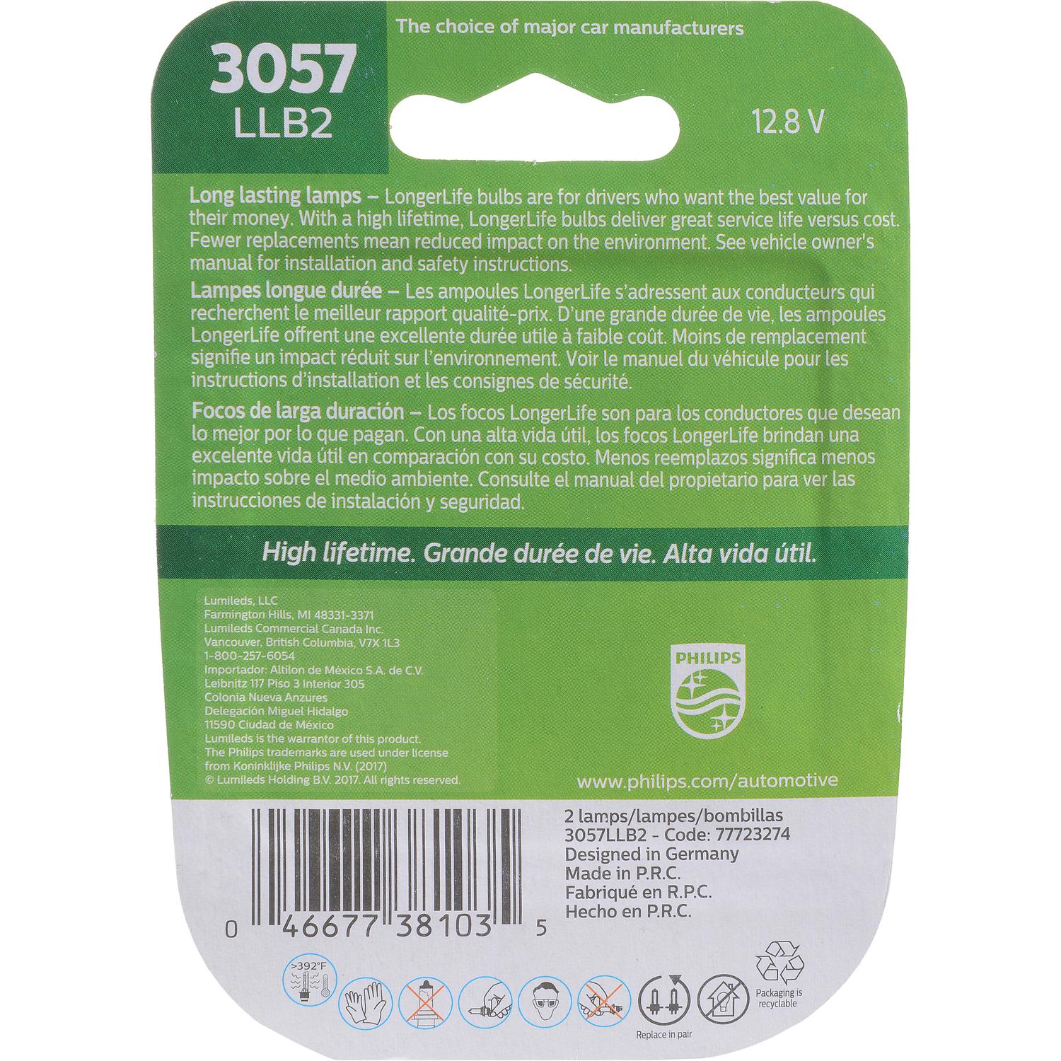 Philips 3057LLB2 Back Up Light Bulb product image 14 of 20