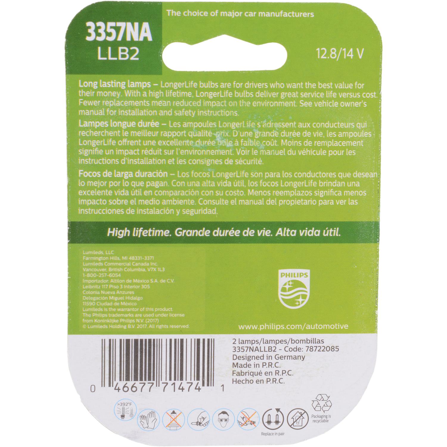 Philips 3357NALLB2 Daytime Running Light Bulb product image 6 of 10