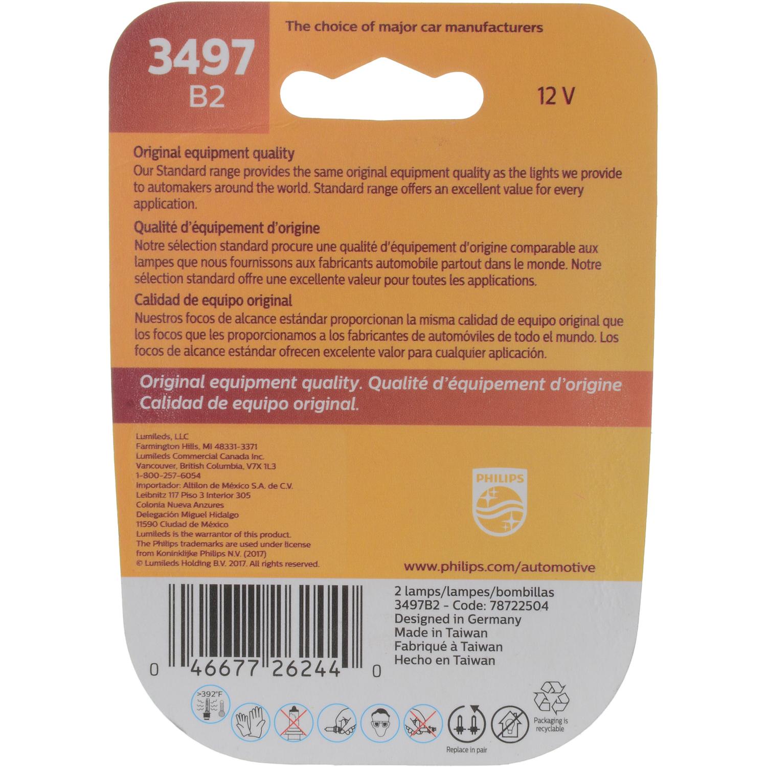 Philips 3497B2 - Center High Mount Stop Light Bulb Philips 3497B2 Back Up Light Bulb product image 6 of 10