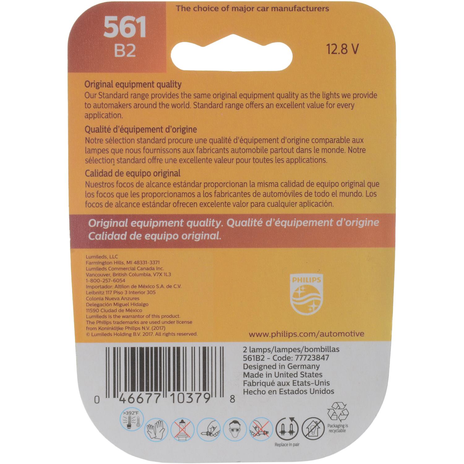 Philips 561B2 - Multi Purpose Light Bulb Philips 561B2 Center High Mount Stop Light Bulb product image 6 of 10