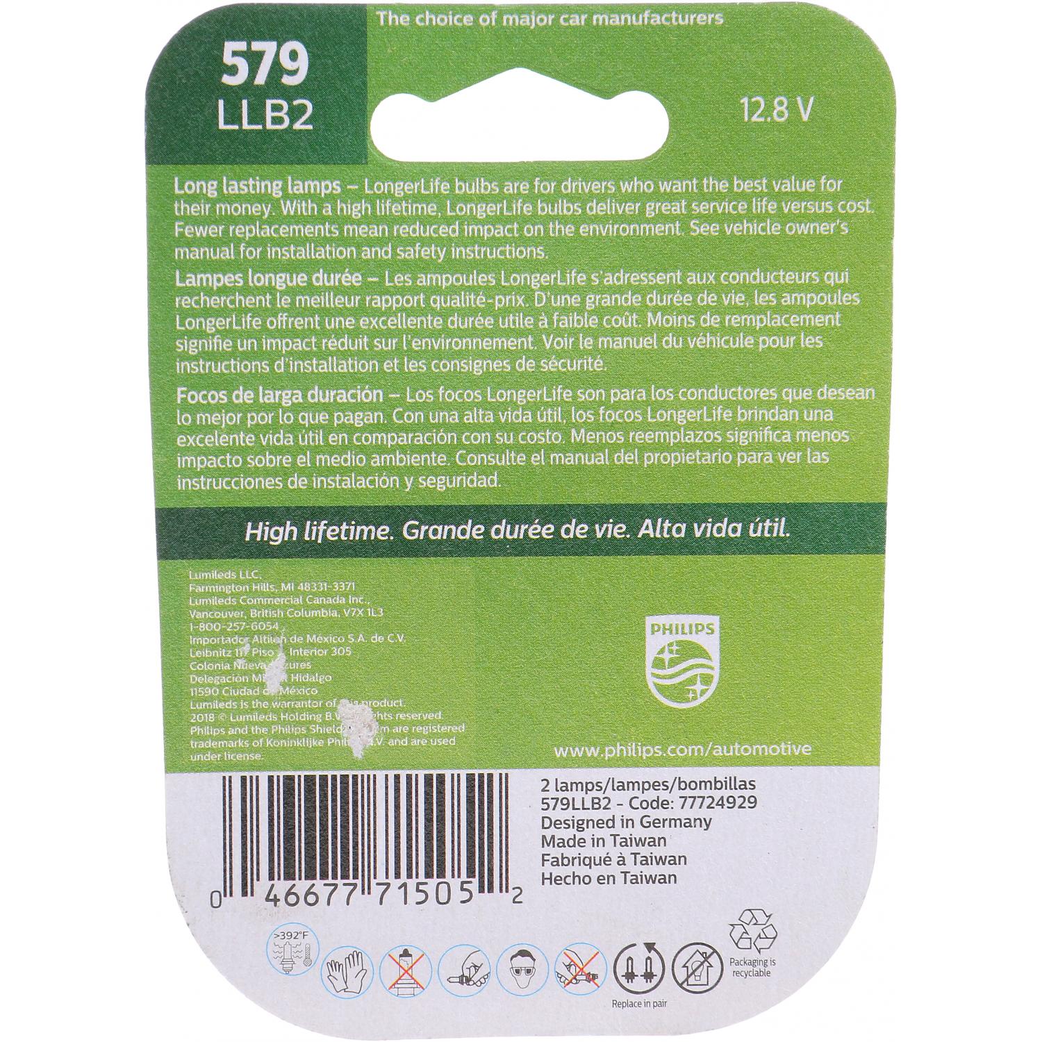 Philips 579LLB2 - Multi Purpose Light Bulb Philips 579LLB2 Courtesy Light Bulb product image 6 of 10