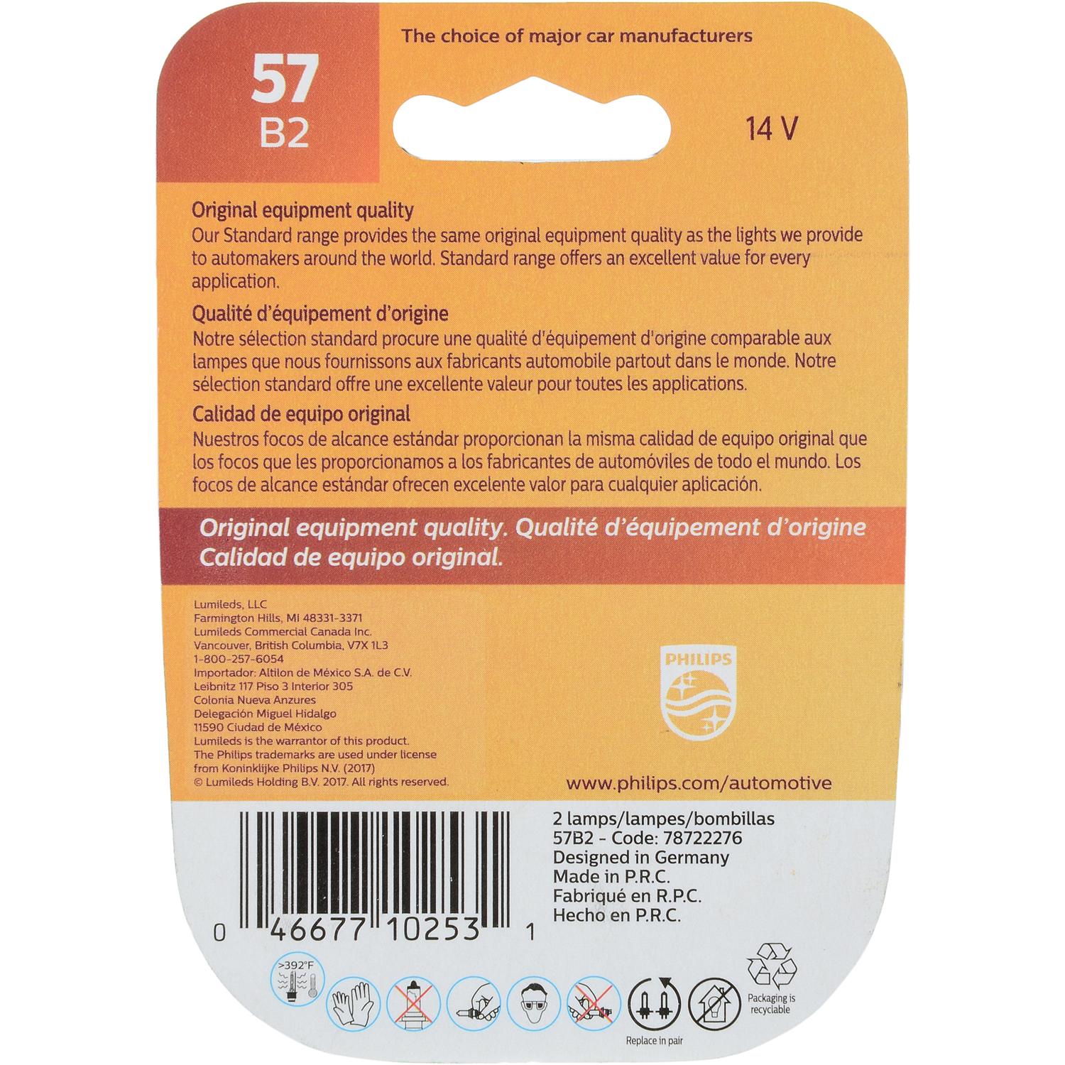 Philips 57B2 Ash Tray Light Bulb product image 6 of 10