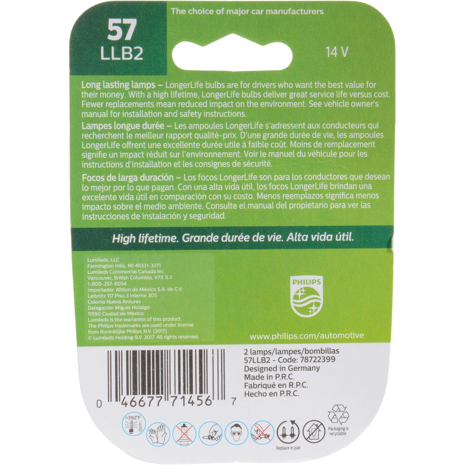 Philips 57LLB2 Ash Tray Light Bulb product image 6 of 10