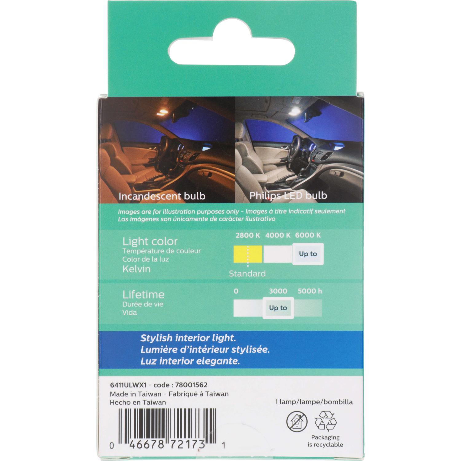 Philips 6411WLED Center High Mount Stop Light Bulb product image 7 of 11