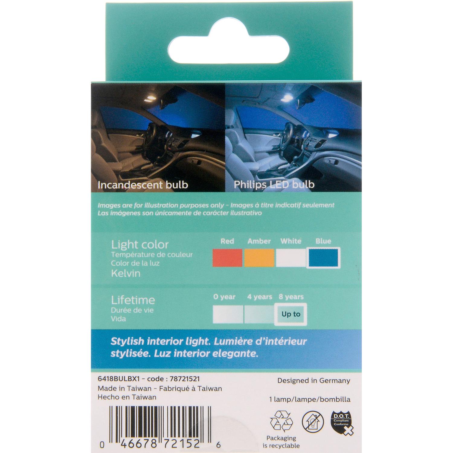 Philips 6418BLED - Multi Purpose Light Bulb Philips 6418BLED Ash Tray Light Bulb product image 6 of 10