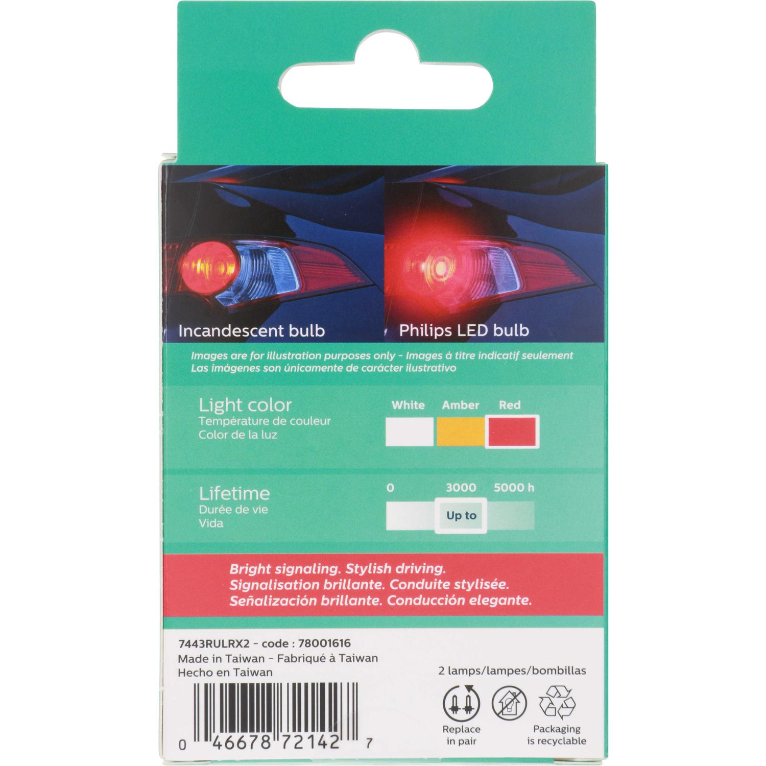 Philips 7443RLED Back Up Light Bulb product image 13 of 22