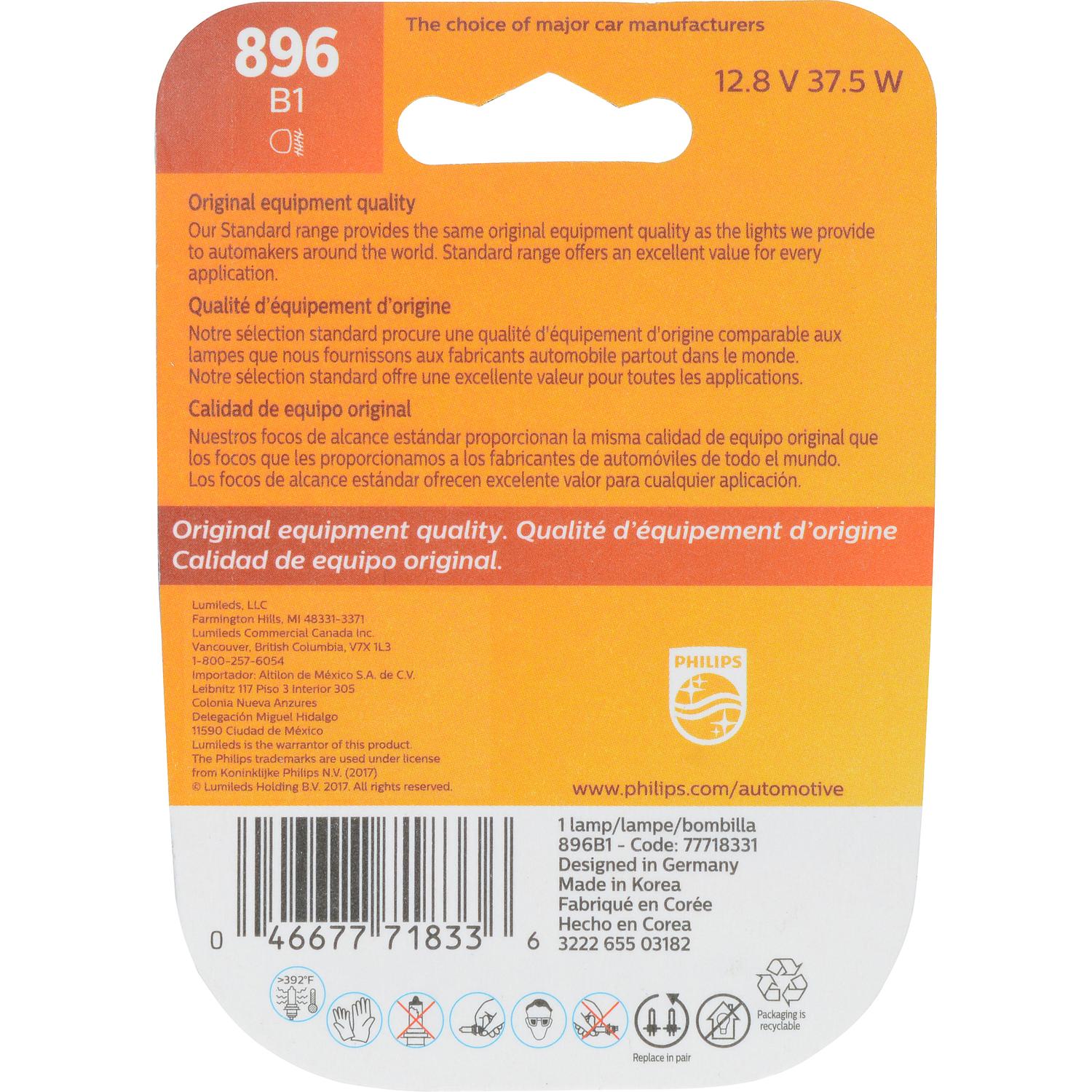 Philips 896B1 - Fog Light Bulb Philips 896B1 Fog Light Bulb product image 5 of 8