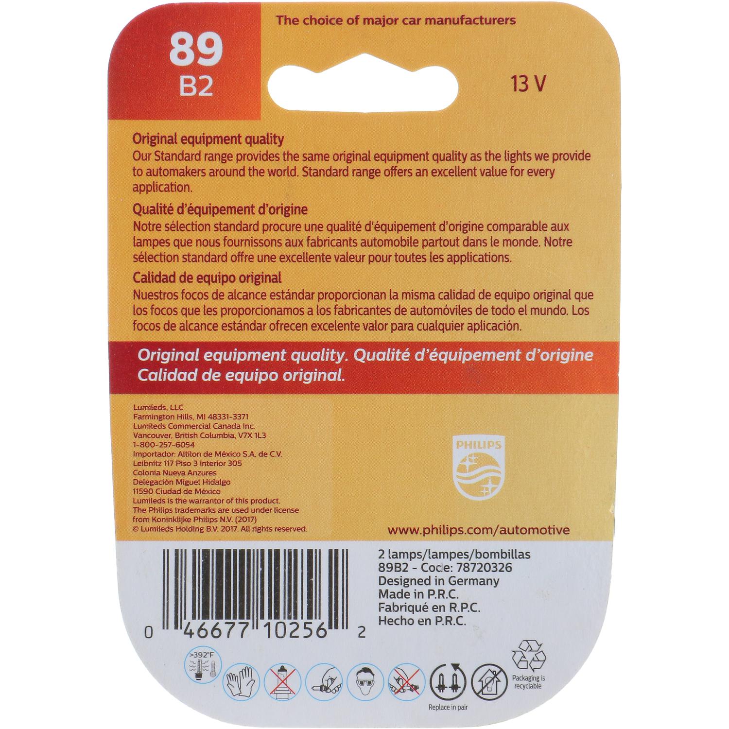 Philips 89B2 - Multi Purpose Light Bulb Philips 89B2 Courtesy Light Bulb product image 6 of 10