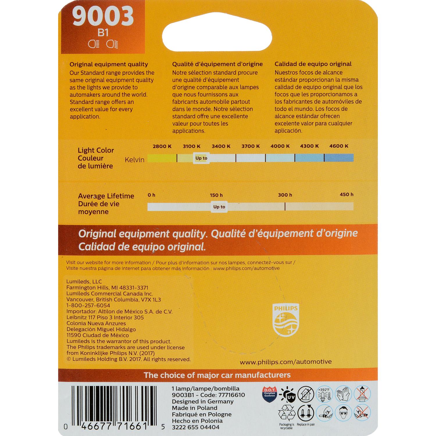 Philips 9003B1 - Turn Signal Light Bulb Philips 9003B1 Daytime Running Light Bulb product image 5 of 8