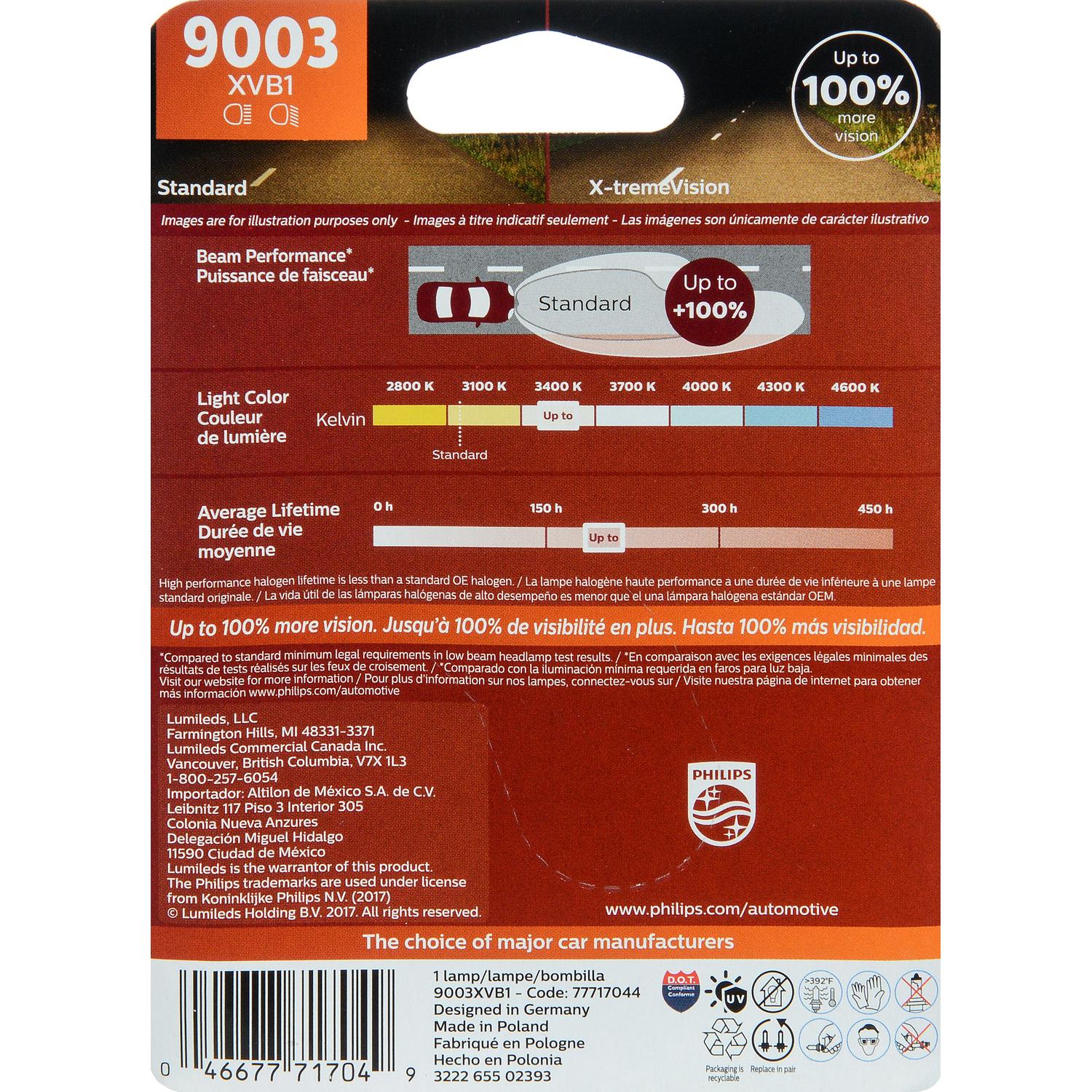 Philips 9003XVB1 - Turn Signal Light Bulb Philips 9003XVB1 Daytime Running Light Bulb product image 7 of 14