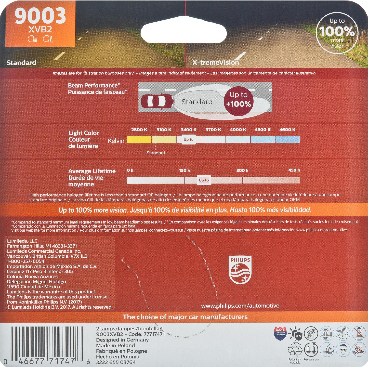 Philips 9003XVB2 - Turn Signal Light Bulb Philips 9003XVB2 Daytime Running Light Bulb product image 5 of 9
