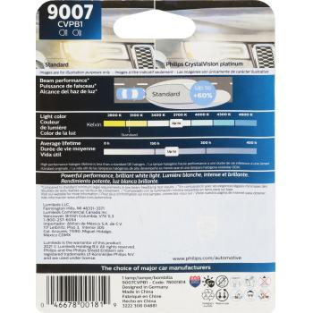 2004 Mitsubishi Outlander Headlight Bulb High Beam and Low Beam Philips 9007CVPB1 image 1 of 4