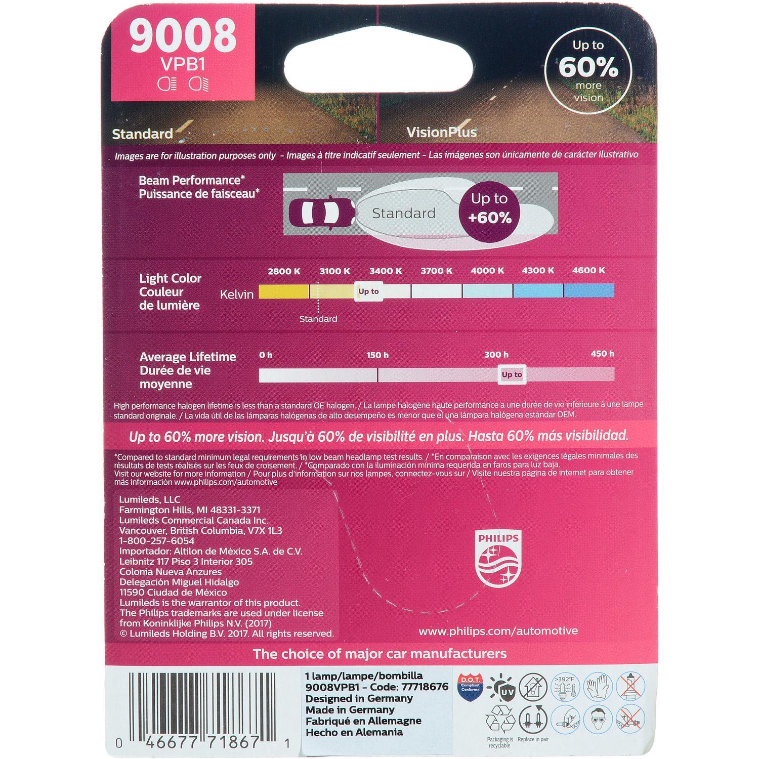 Philips 9008VPB1 - Daytime Running Light Bulb Philips 9008VPB1 Daytime Running Light Bulb product image 6 of 10