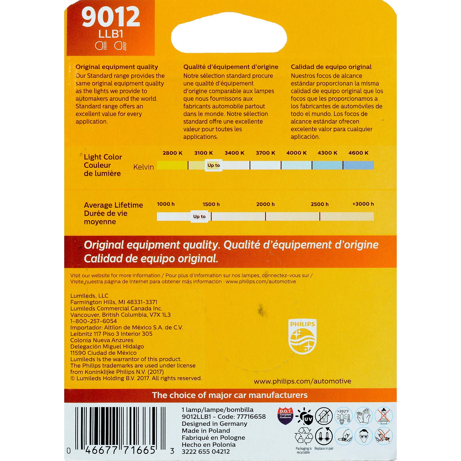 Philips 9012LLB1 - Daytime Running Light Bulb Philips 9012LLB1 Daytime Running Light Bulb product image 4 of 7