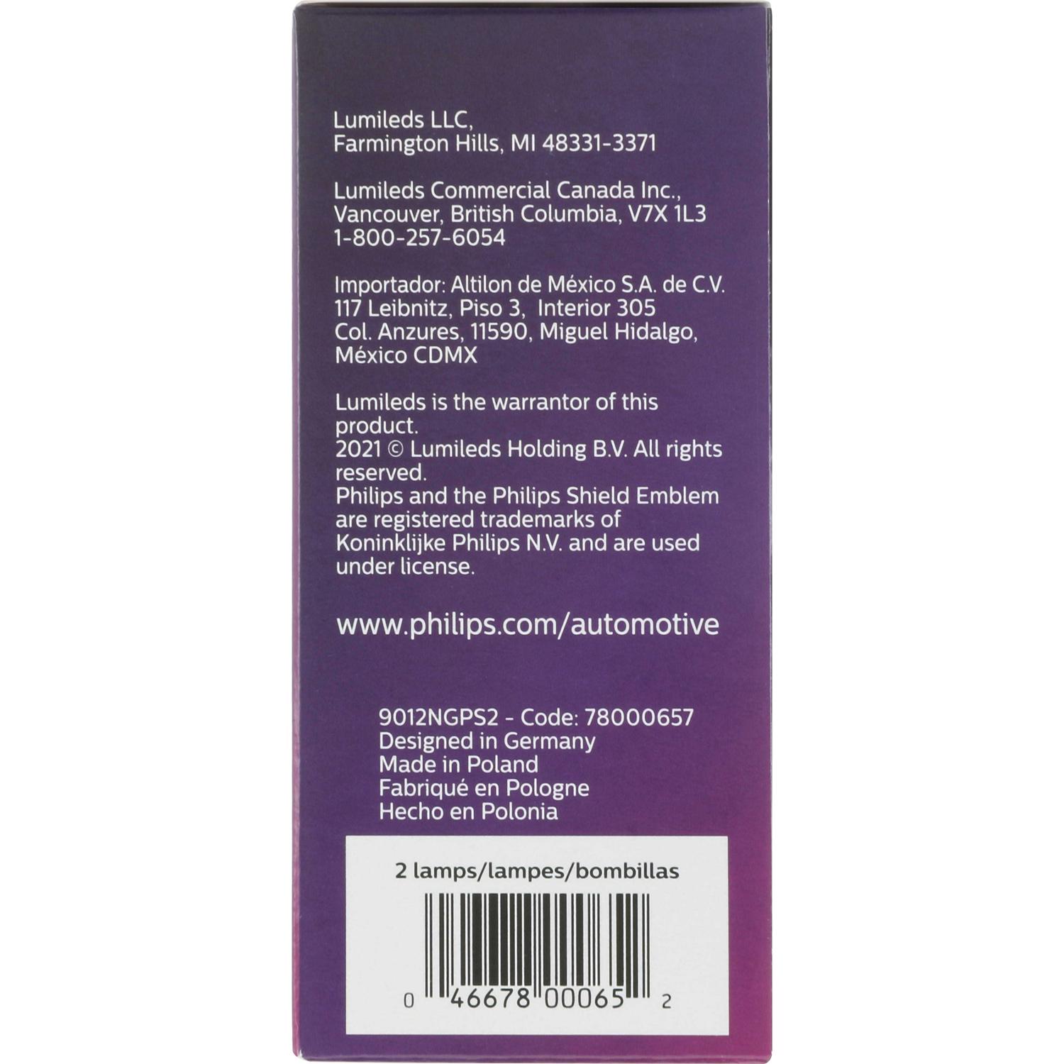 Philips 9012NGPS2 Daytime Running Light Bulb product image 11 of 11