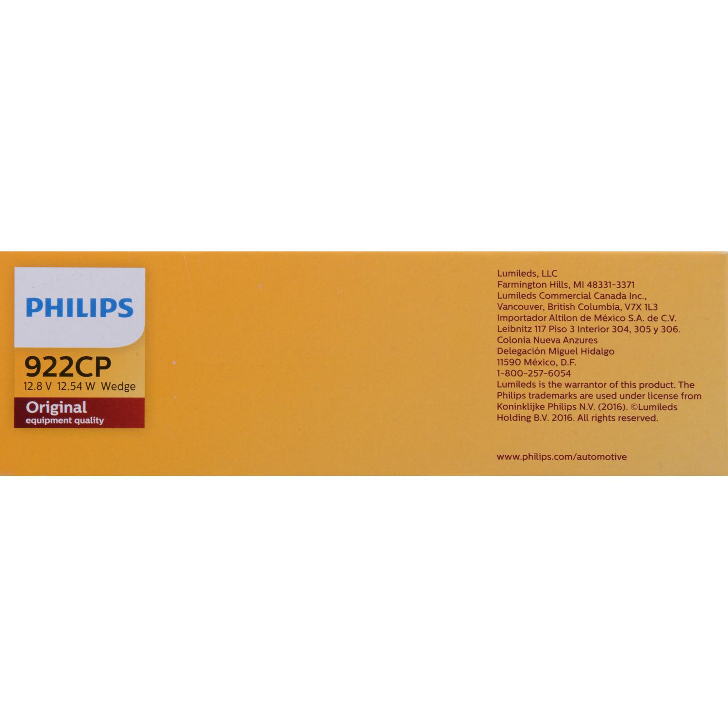 Philips 922CP - Center High Mount Stop Light Bulb Philips 922CP Back Up Light Bulb product image 5 of 9